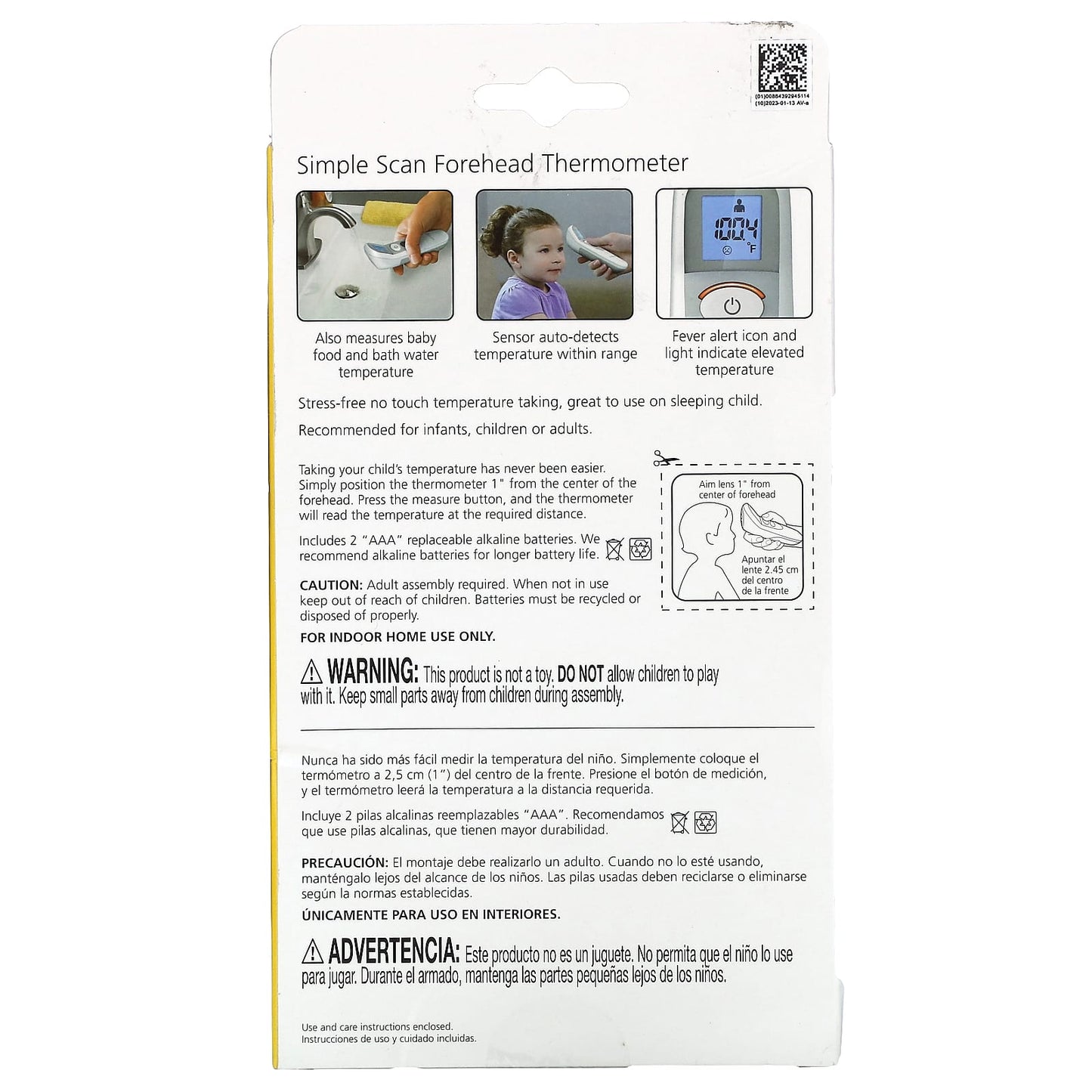 Safety 1st, Simple Scan Forehead Thermometer , 1 Count - Image 2