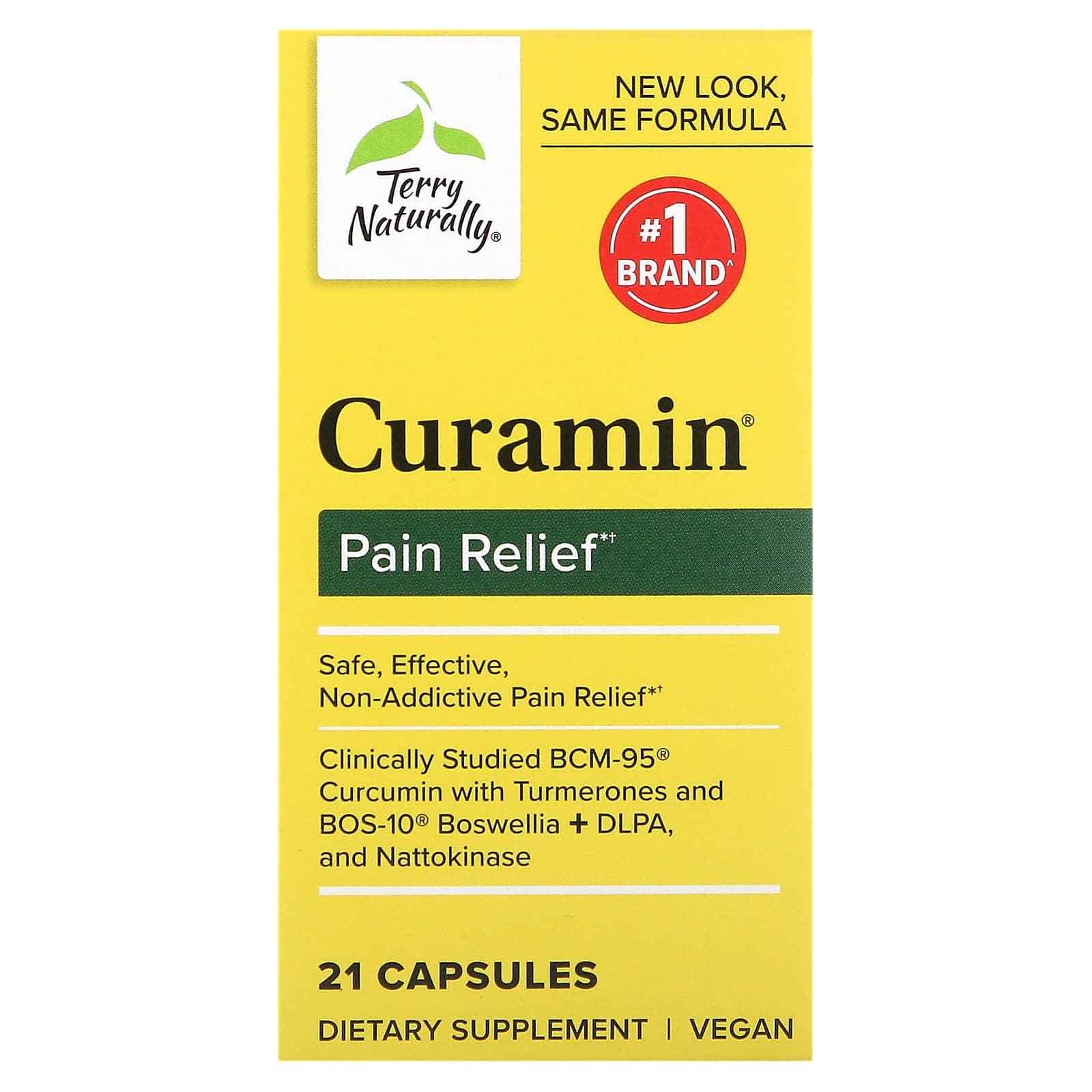 Terry Naturally, Curamin, Pain Relief, 21 Capsules - Image 1