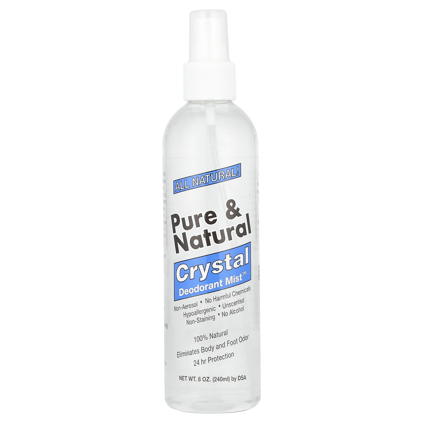 Thai Deodorant Stone, Pure & Natural, Crystal Deodorant Mist™, Unscented, 8 oz (240 ml) - Image 1