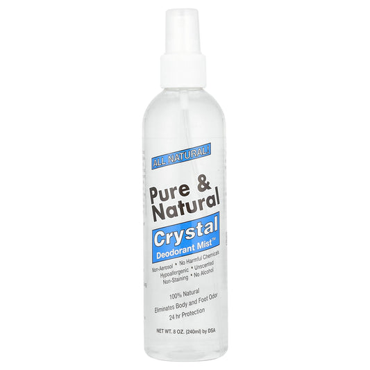 Thai Deodorant Stone, Pure & Natural, Crystal Deodorant Mist™, Unscented, 8 oz (240 ml) - Image 1