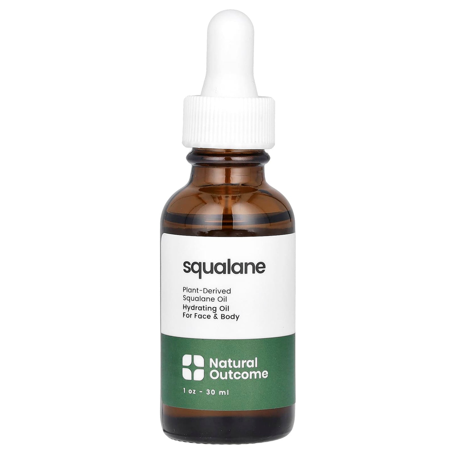 Natural Outcome, Squalane, Hydrating Oil for Face & Body, Fragrance Free, 1 oz (30 ml) - Image 1