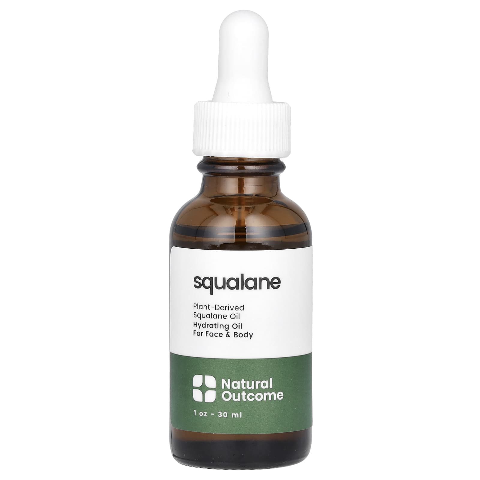 Natural Outcome, Squalane, Hydrating Oil for Face & Body, Fragrance Free, 1 oz (30 ml) - Image 1