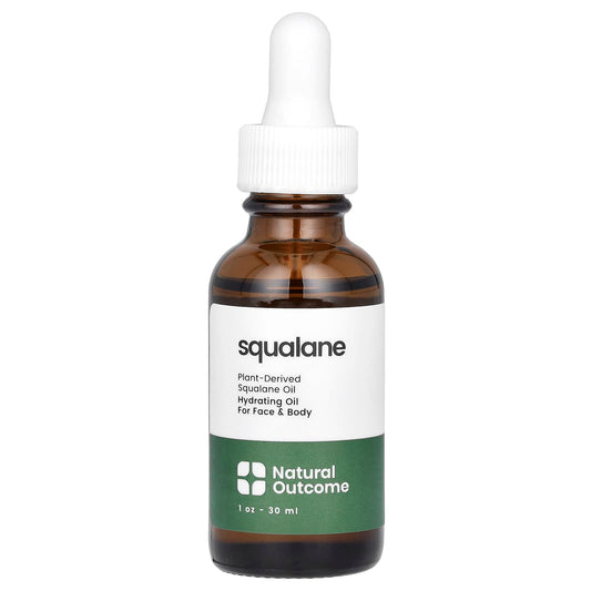 Natural Outcome, Squalane, Hydrating Oil for Face & Body, Fragrance Free, 1 oz (30 ml) - Image 1