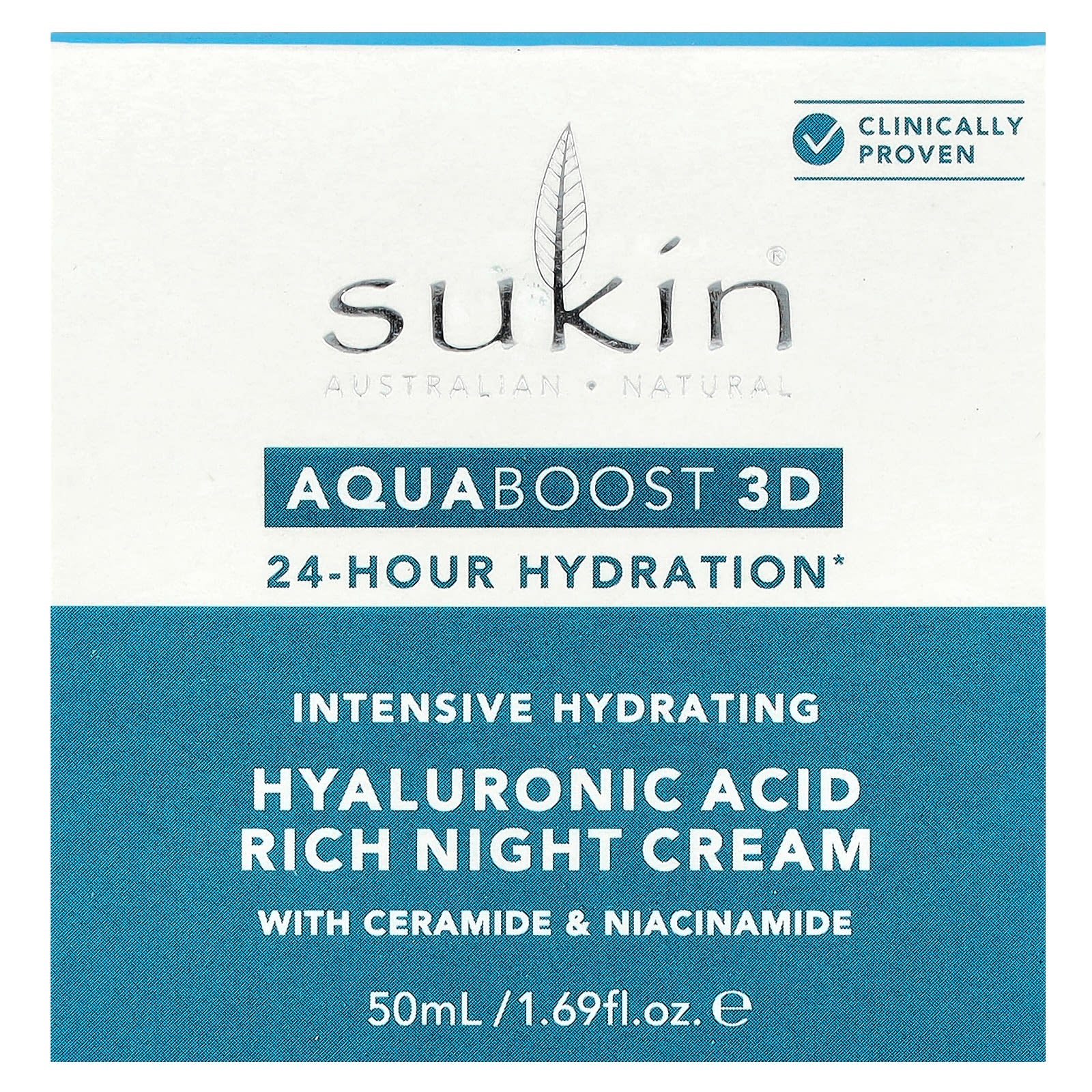 Sukin, AquaBoost 3D, Hyaluronic Acid Rich Night Cream, 1.69 fl oz (50 ml) - Image 2