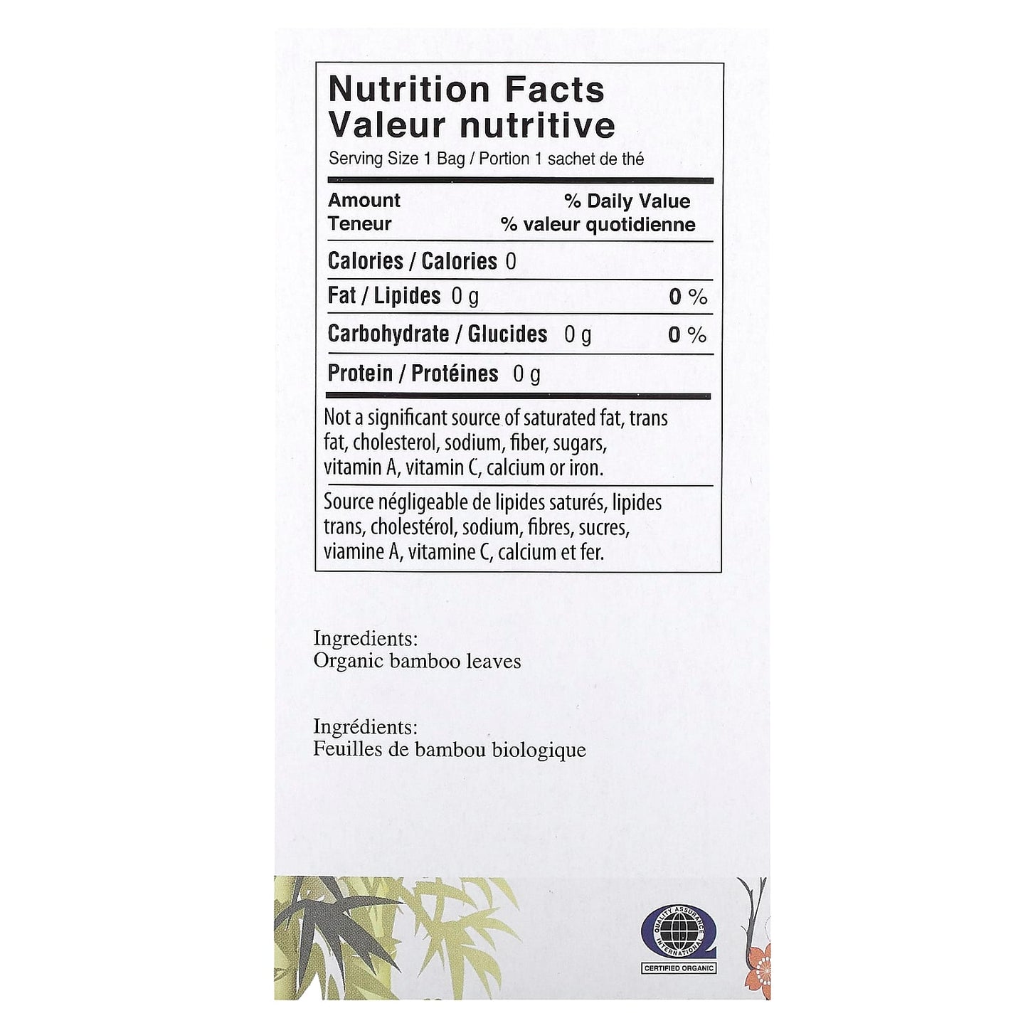 Uncle Lee's Tea, Organic Bamboo Tea, Caffeine Free, Original, 18 Tea Bags, 1.02 oz (28.8 g) - Image 2