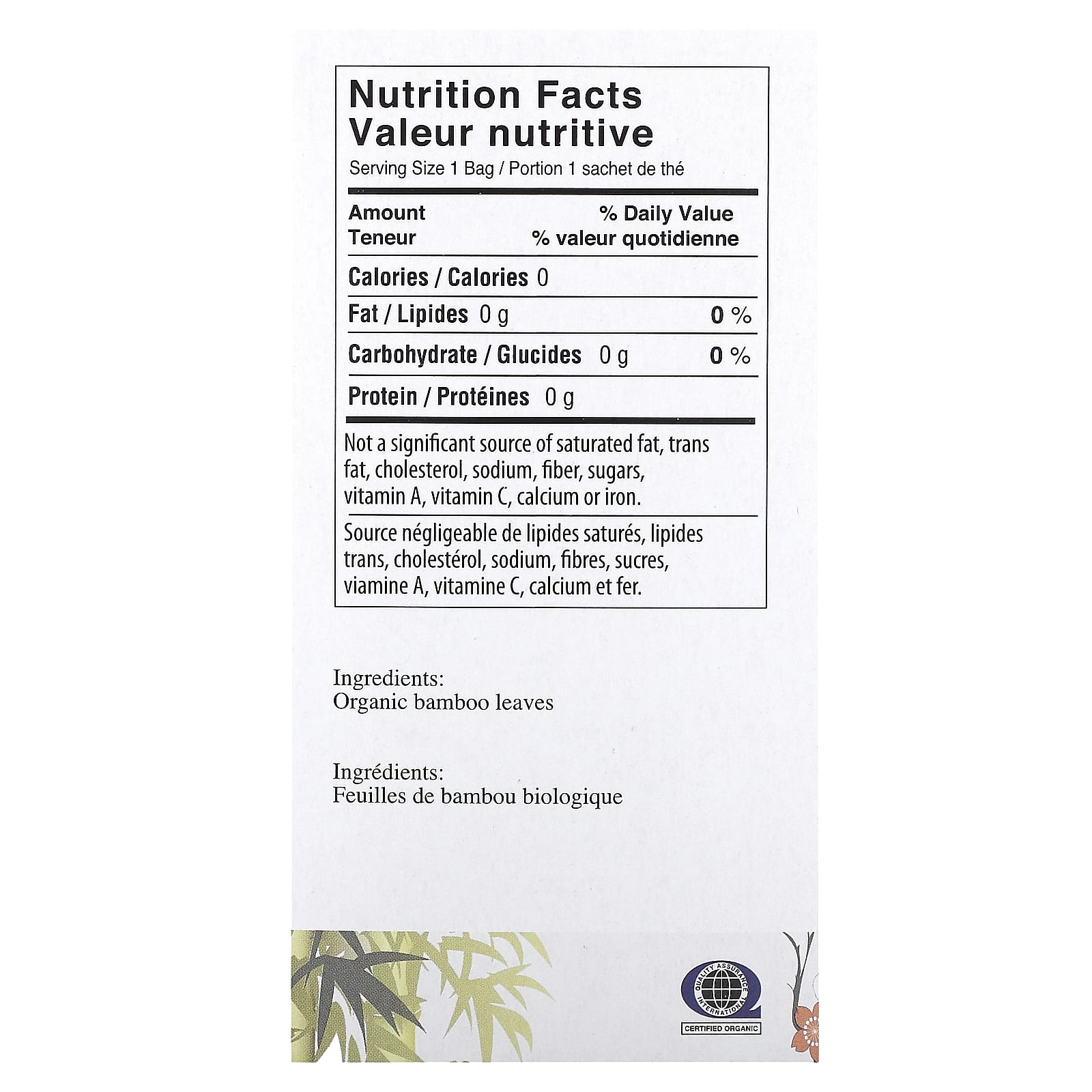 Uncle Lee's Tea, Organic Bamboo Tea, Caffeine Free, Original, 18 Tea Bags, 1.02 oz (28.8 g) - Image 2