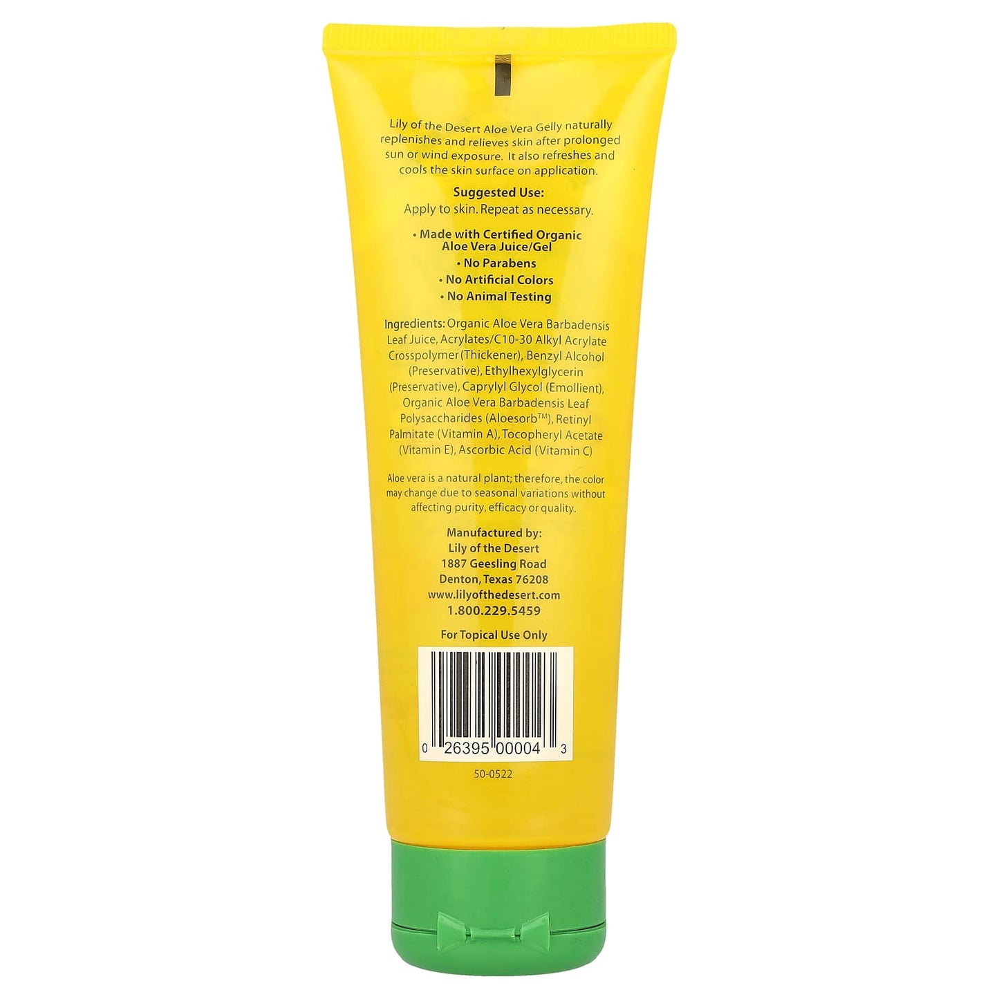 Lily of the Desert, 99% Aloe Vera Gelly, 4 oz (114 g) - Image 2