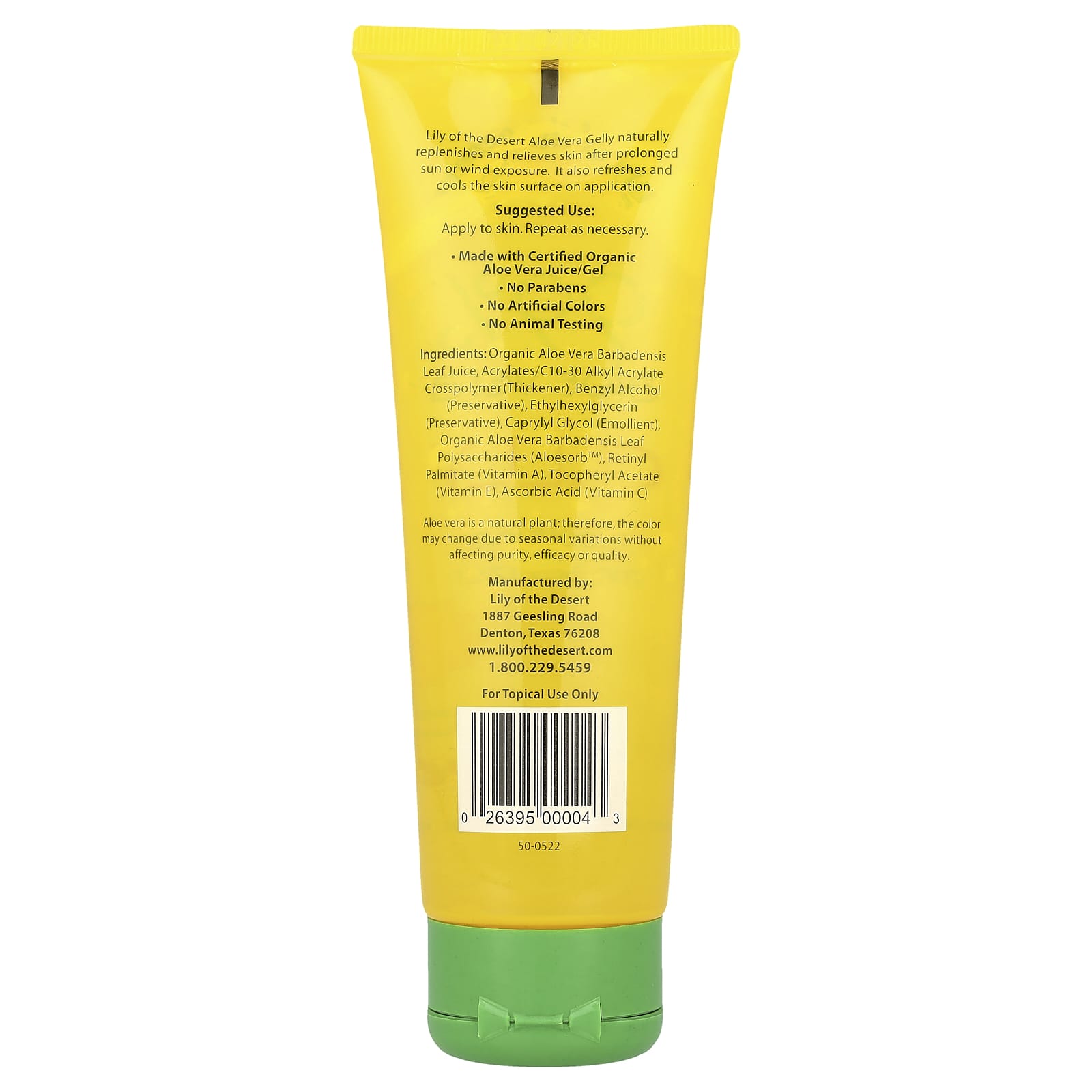 Lily of the Desert, 99% Aloe Vera Gelly, 4 oz (114 g) - Image 2