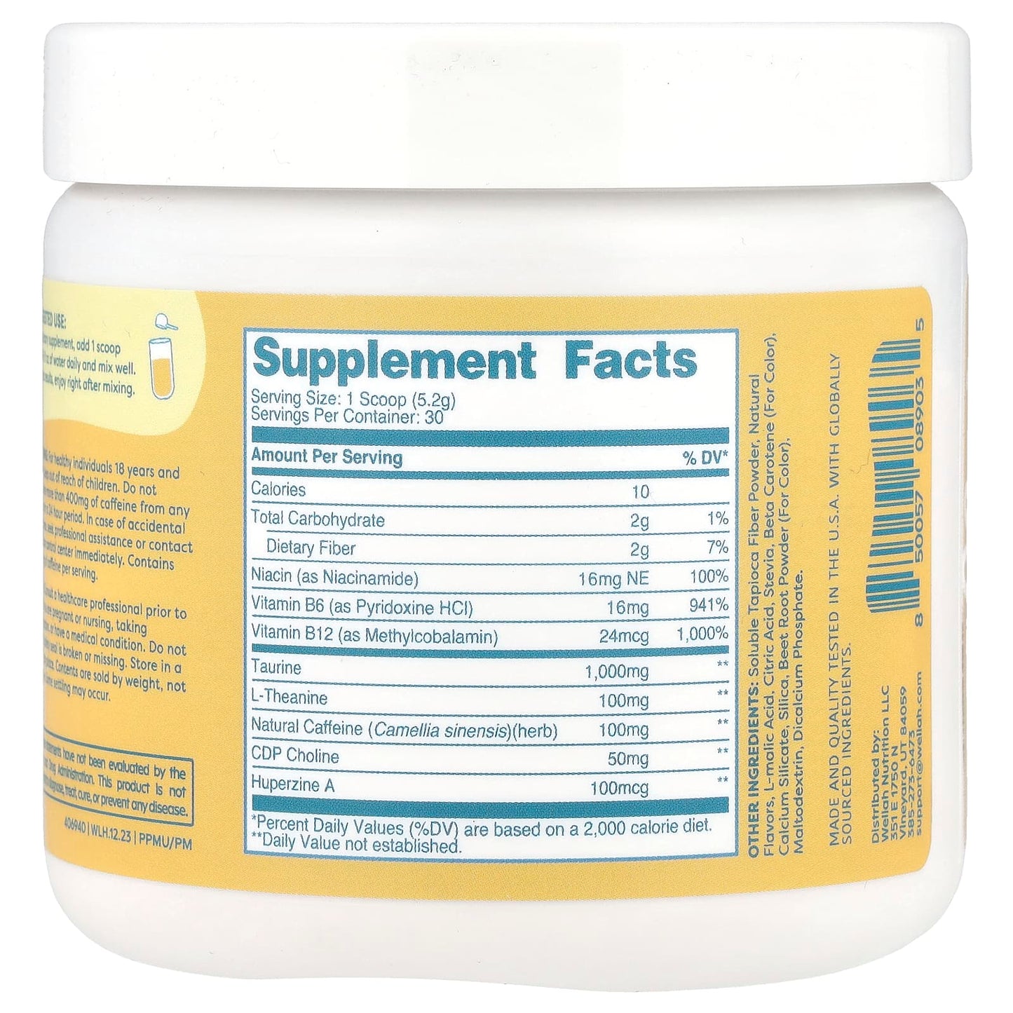 Wellah, Perfect Pick-Me-Up, Peach Mango, 5.6 oz (156 g) - Image 2