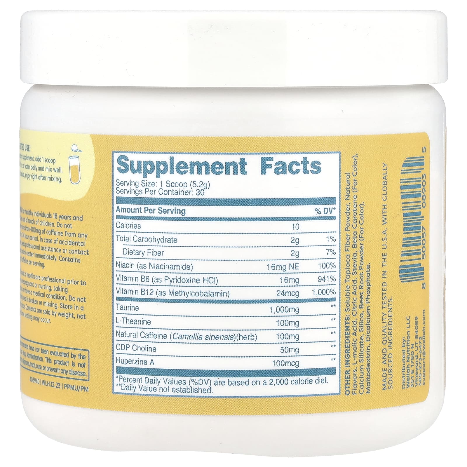 Wellah, Perfect Pick-Me-Up, Peach Mango, 5.6 oz (156 g) - Image 2
