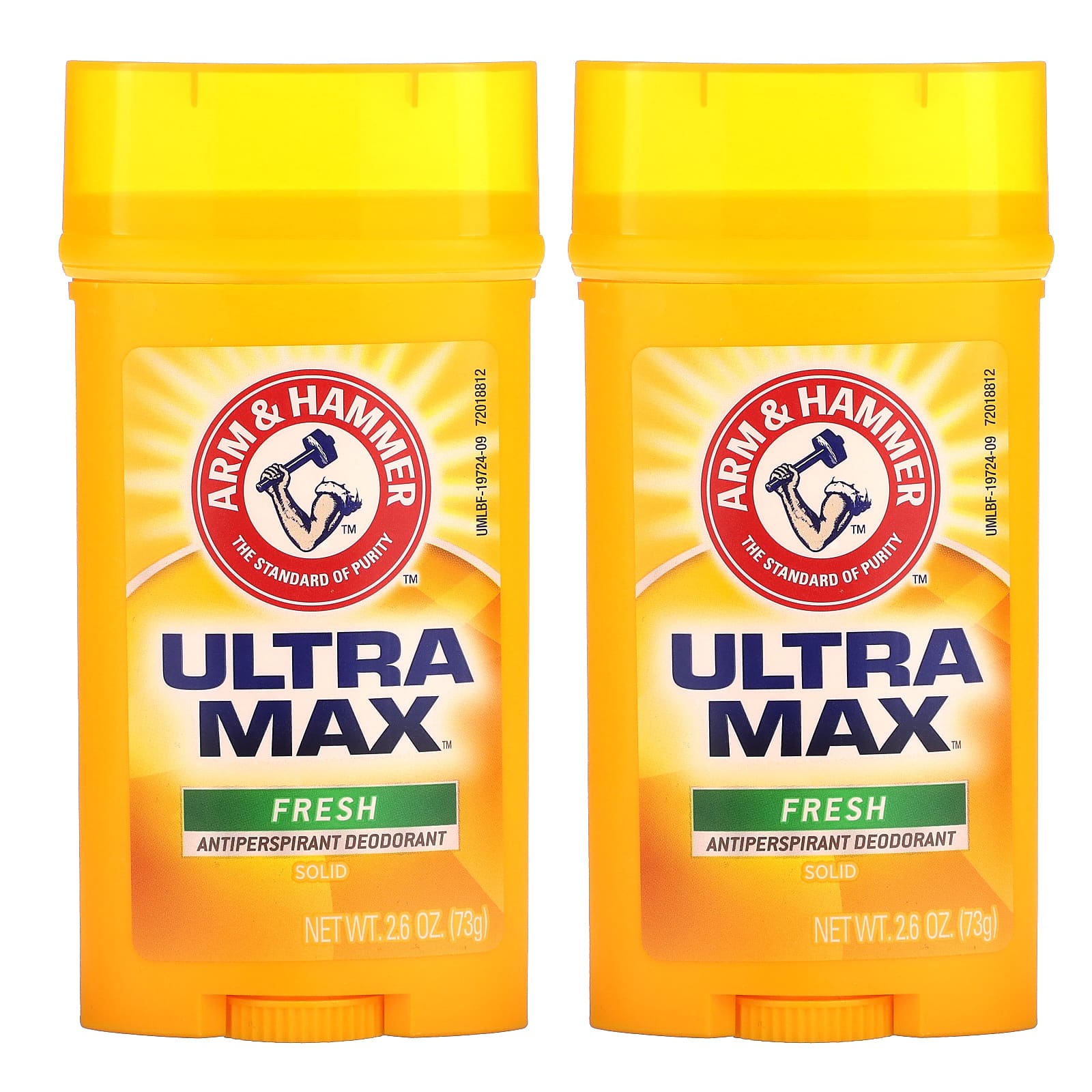 Arm & Hammer UltraMax Antiperspirant Deodorant, Fresh, 2.6 oz (73g) 2-Pack - Image 1