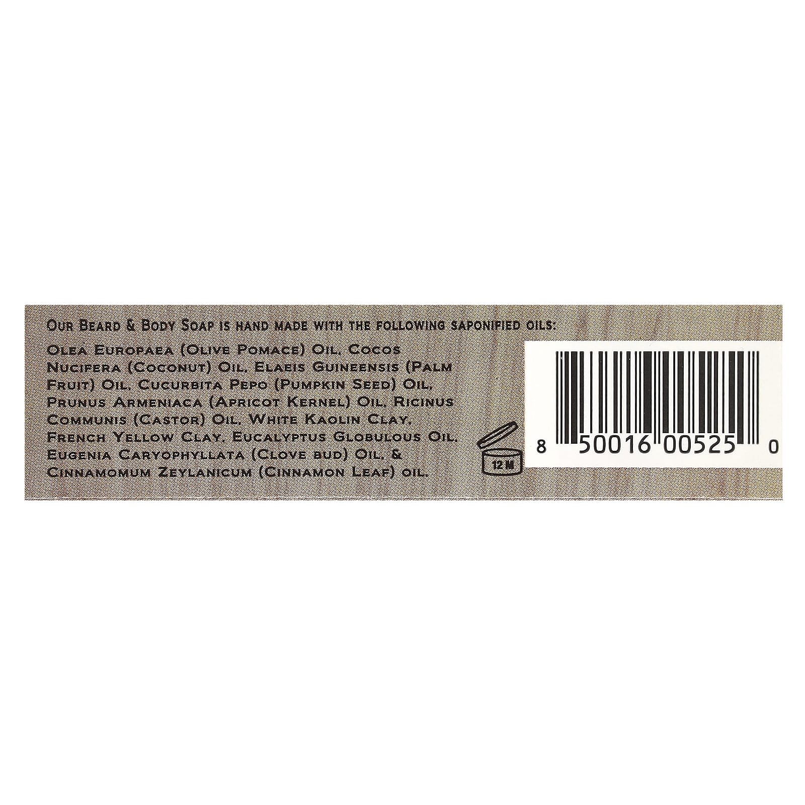 Honest Amish Organic Beard & Body Bar Soap - Natural, Handmade, 1 Bar - Image 2