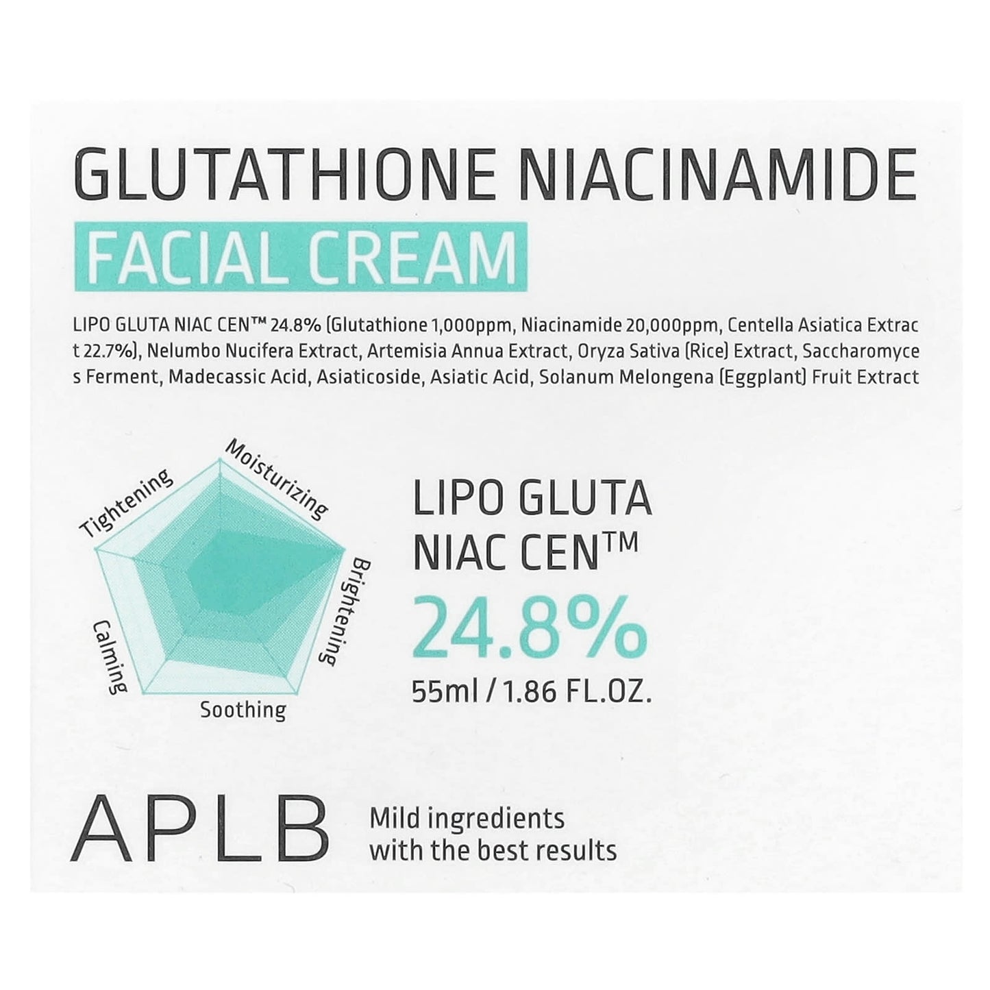APLB Glutathione Face Cream with Niacinamide, 55ml - Image 2