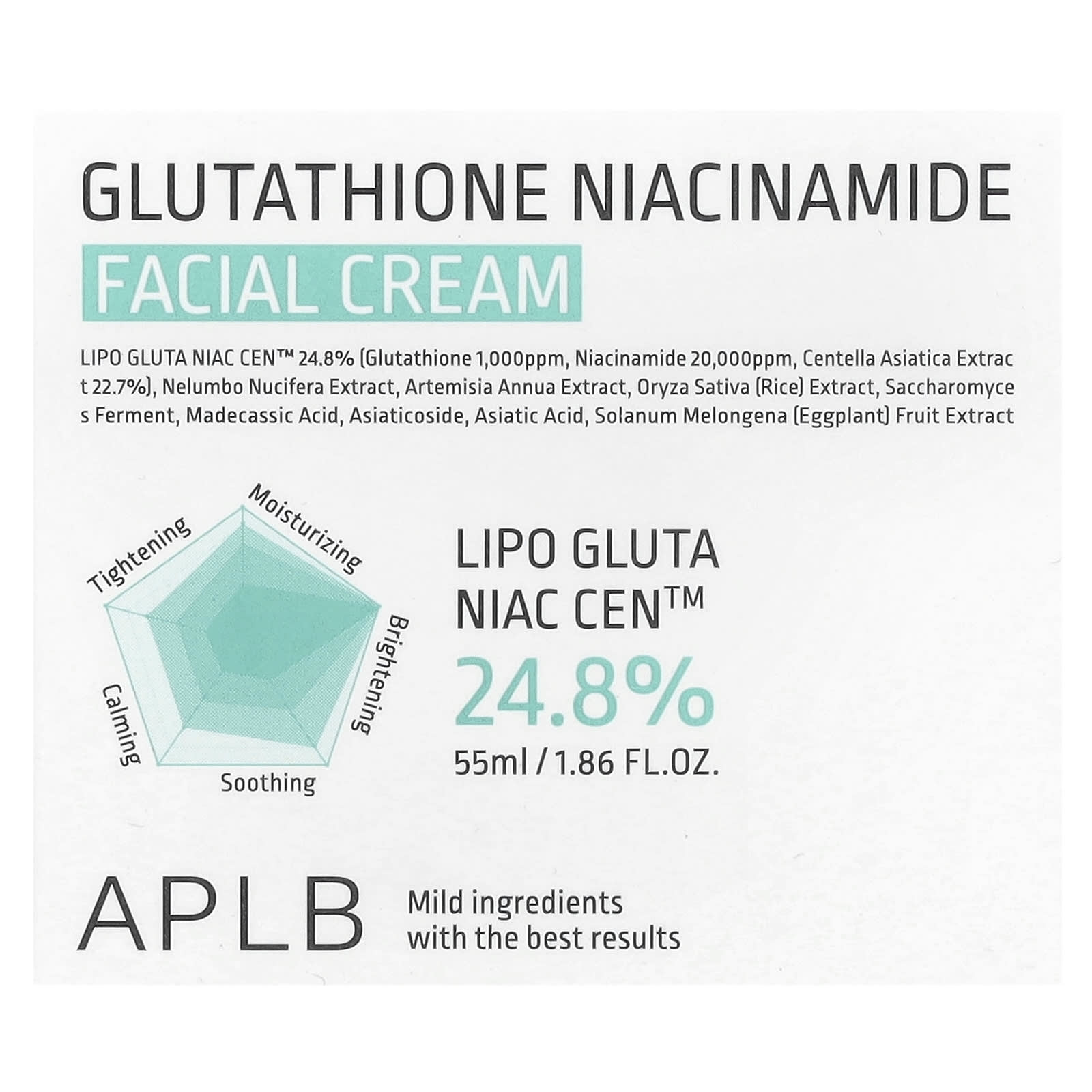 APLB Glutathione Face Cream with Niacinamide, 55ml - Image 2