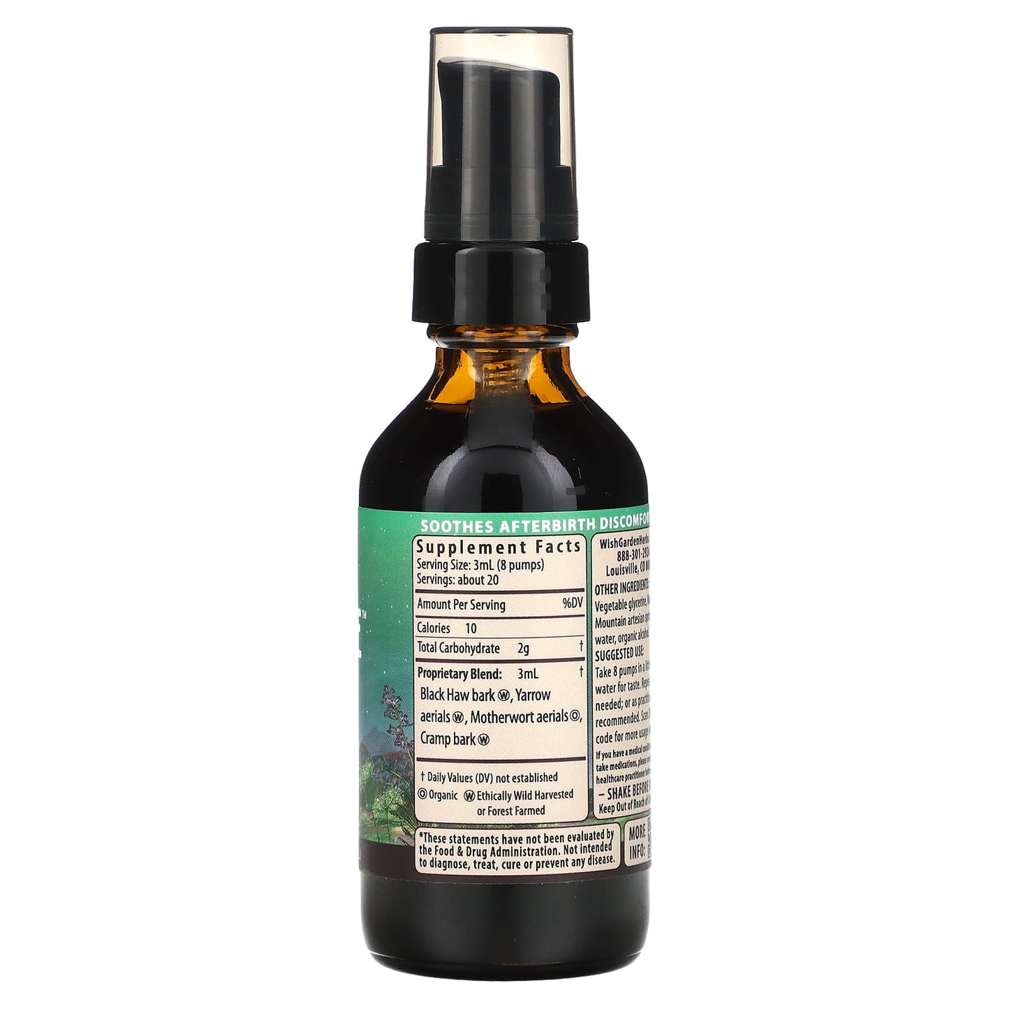 WishGarden Herbs, Afterease, After Birth Contractions, 2 fl oz (59 ml) - Image 2