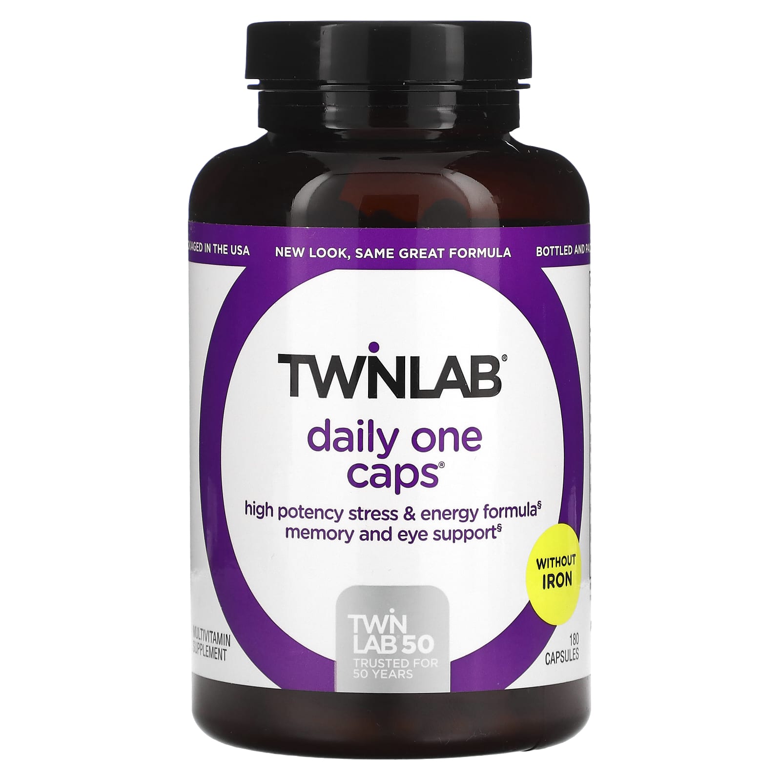 Twinlab, Daily One Caps, Without Iron, 180 Capsules - Image 1
