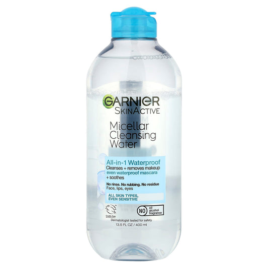 Garnier Micellar Cleansing Water - All Skin Types, Waterproof, Cruelty Free - Image 1