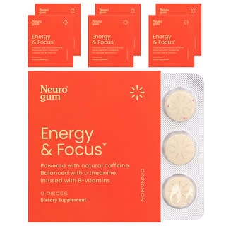 NeuroGum Energy & Focus Chews | Cinnamon Flavor, 54 Total Pieces