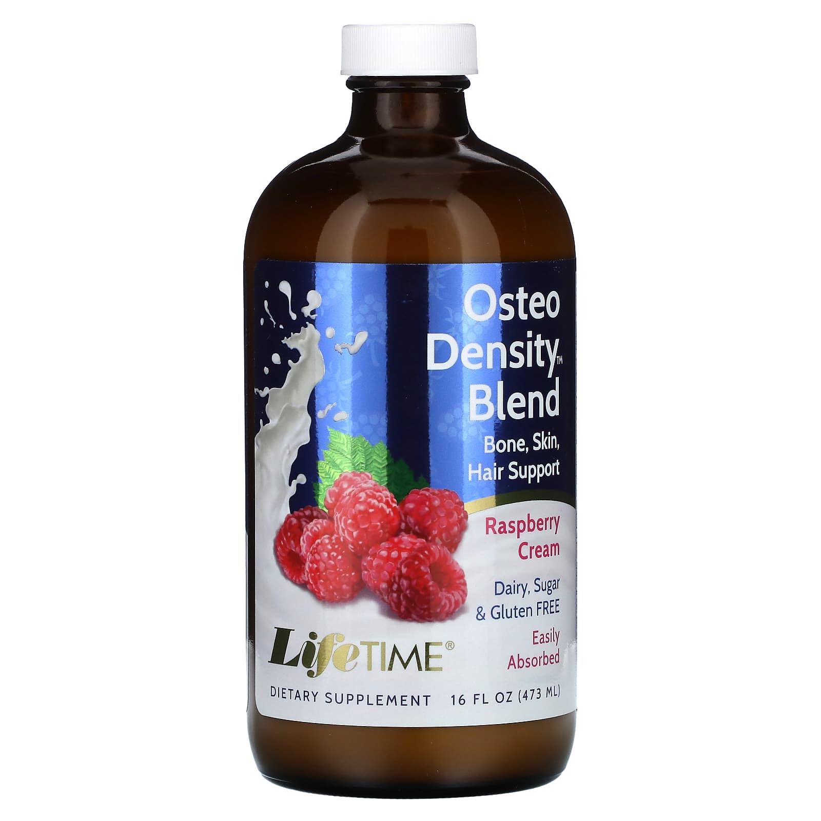 LifeTime Vitamins, Osteo Density Blend,  Raspberry Cream, 16 fl oz (473 ml) - Image 1