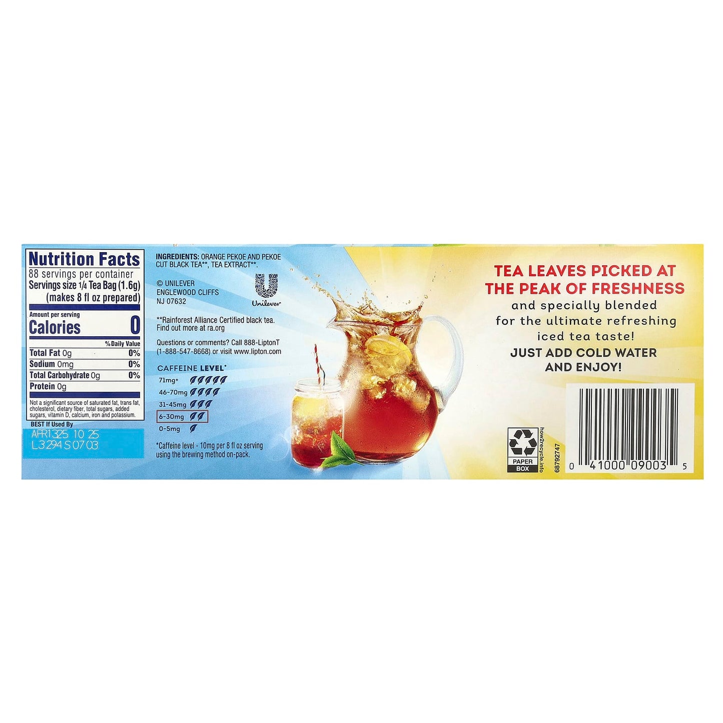 Lipton, Cold Brew Tea, Family Size , 22 Tea Bags, 4.8 oz (136 g) - Image 2
