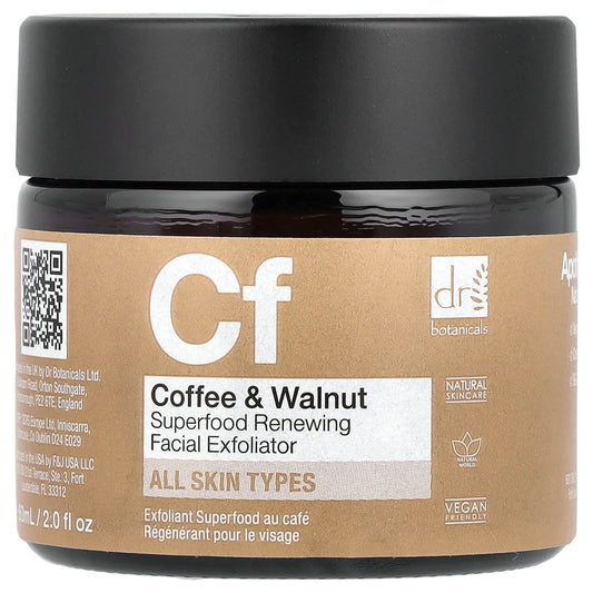 Dr. Botanicals Coffee Walnut Exfoliator for Glowing Skin, 2 fl oz - Image 1
