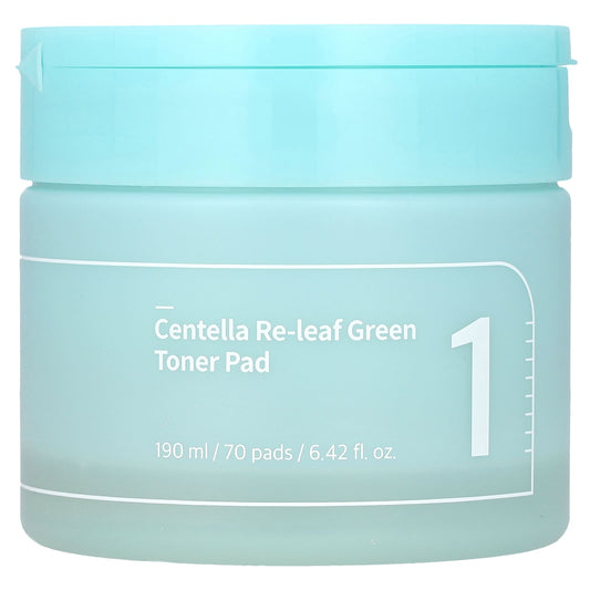 Numbuzin, No.1 Centella Re-Leaf Green Toner Pad, 70 Pads, 6.42 fl oz (190 ml) - Image 1