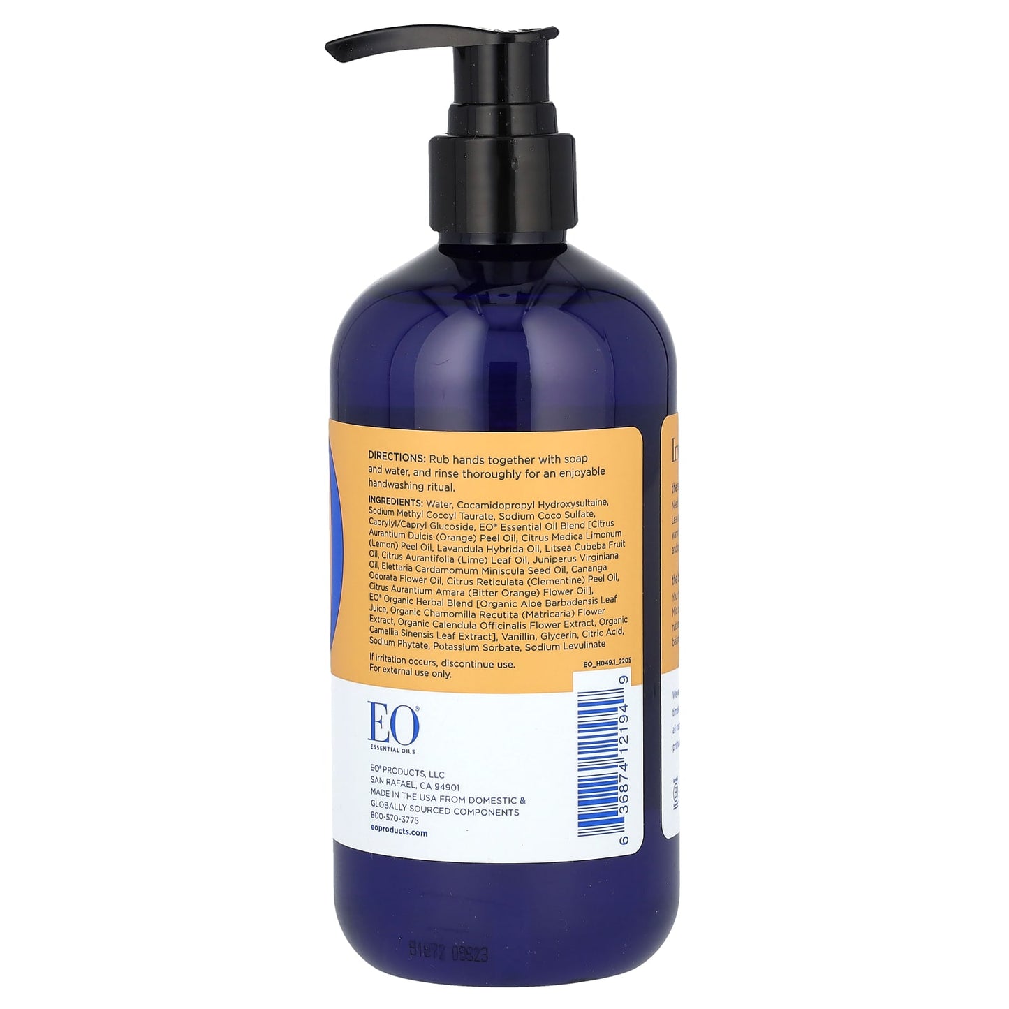 Uplifting Orange Blossom Vanilla Hand Soap by EO Products - 12 fl oz - Image 2