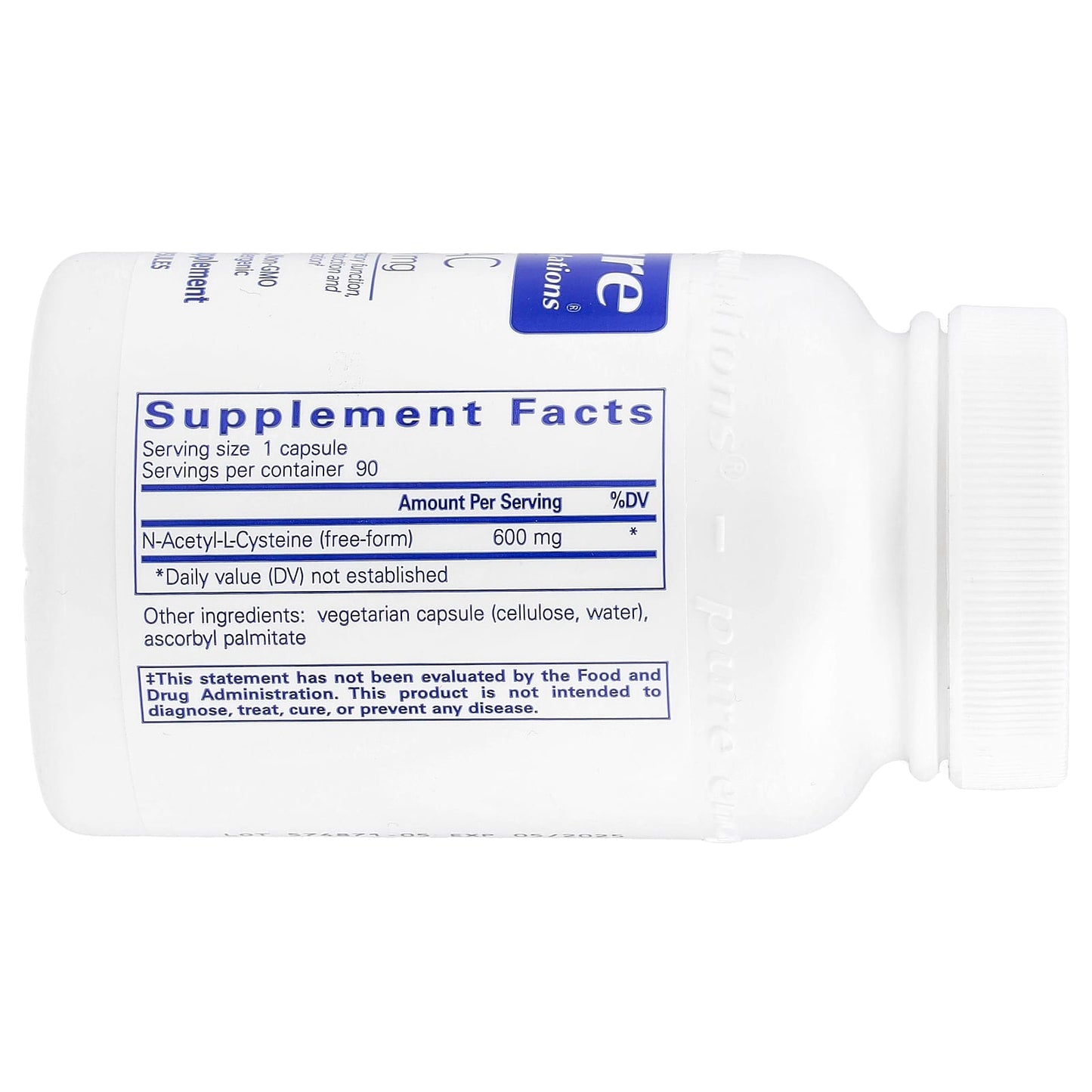 Pure Encapsulations, NAC, 600 mg, 90 Capsules - Image 2