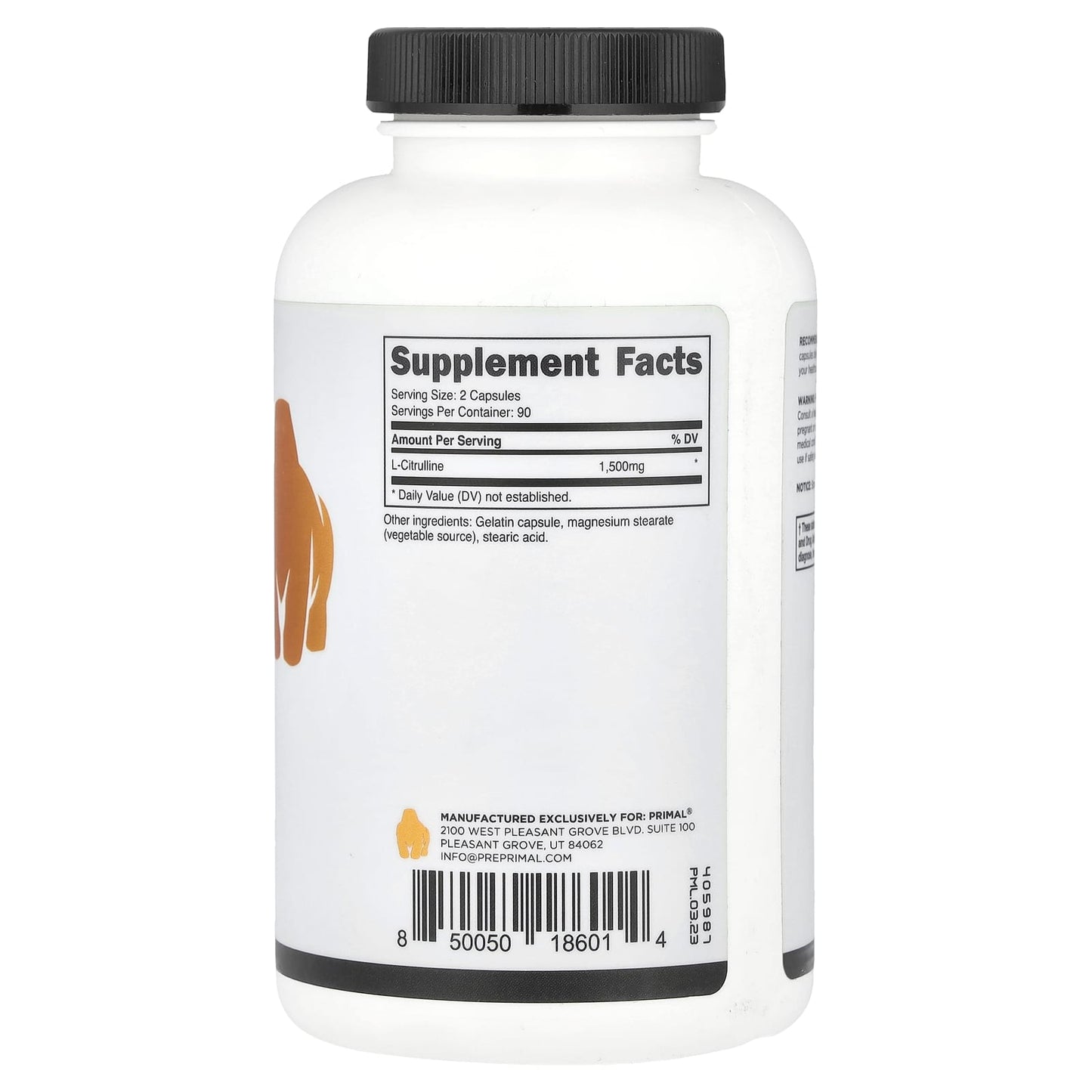 PrePrimal, L-Citrulline, 180 Capsules (750 mg per Capsule) - Image 2