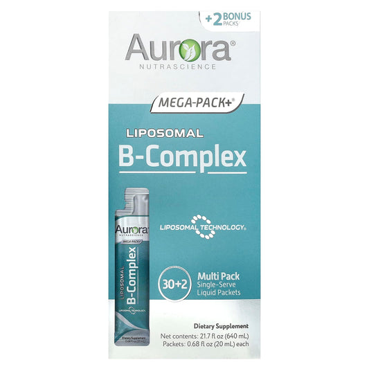 Boost Energy with Aurora Nutrascience Liposomal B Complex - 32 Packets - Image 1