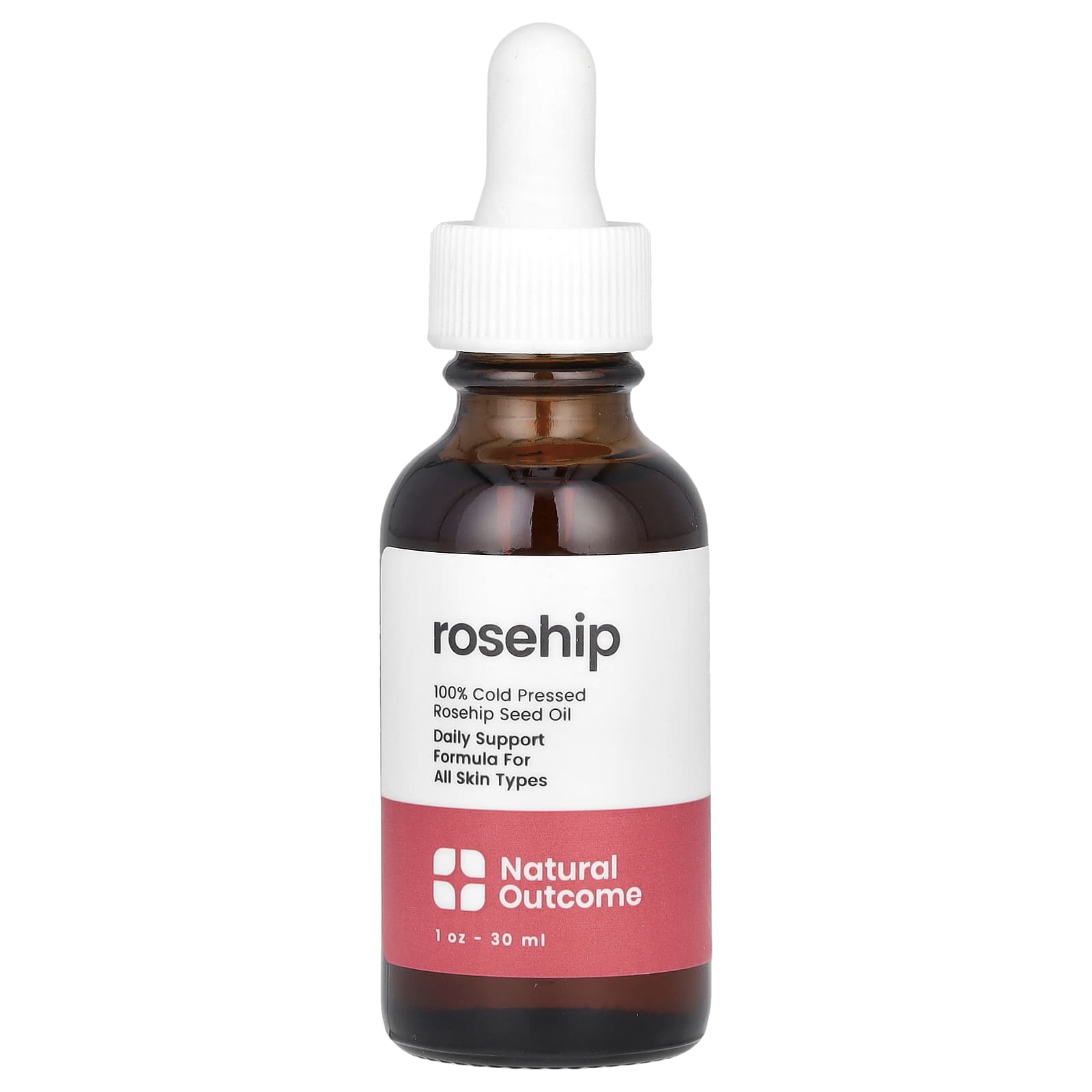 Natural Outcome, 100% Cold Pressed Rosehip Seed Oil, 1 oz (30 ml) - Image 1