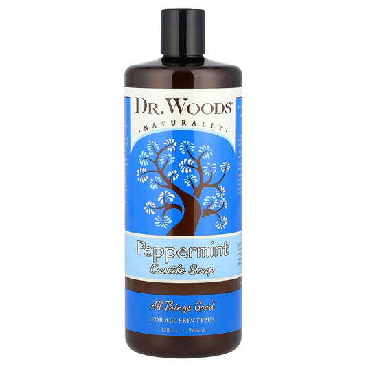 Pure Peppermint Castile Soap - Cruelty Free, Vegan, 32 fl oz - Image 1