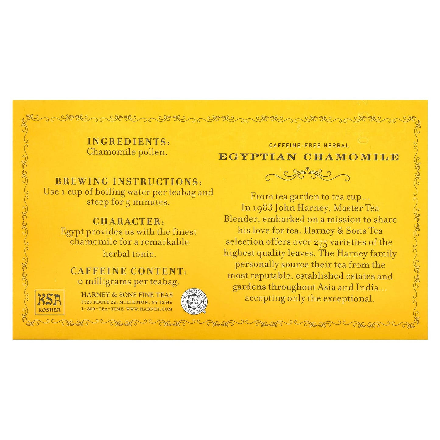 Harney & Sons Egyptian Chamomile Herbal Tea, Caffeine-Free - Image 2
