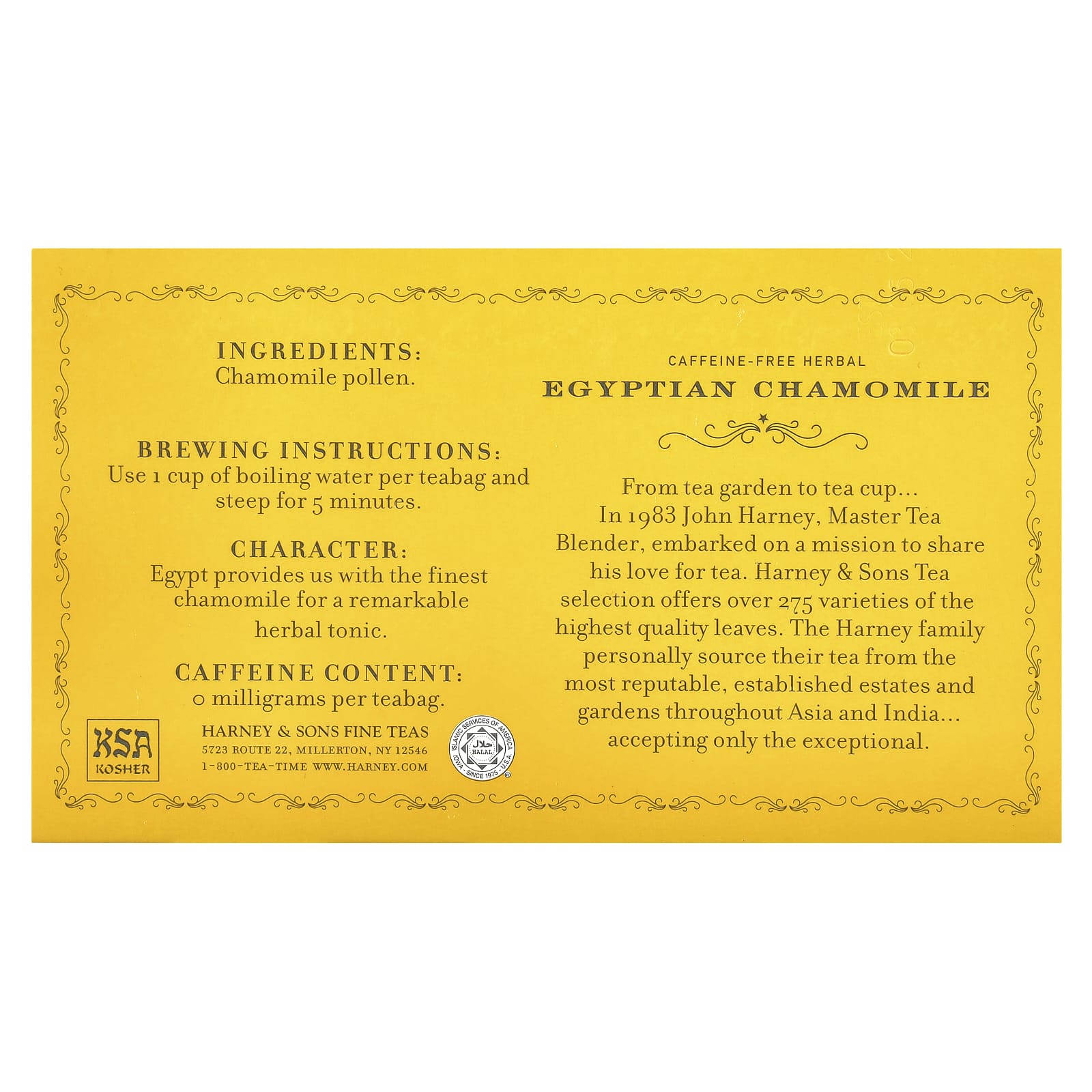 Harney & Sons Egyptian Chamomile Herbal Tea, Caffeine-Free - Image 2