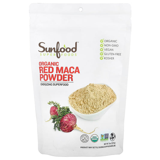 Sunfood, Organic Red Maca Powder, 8 oz (227 g) - Image 1