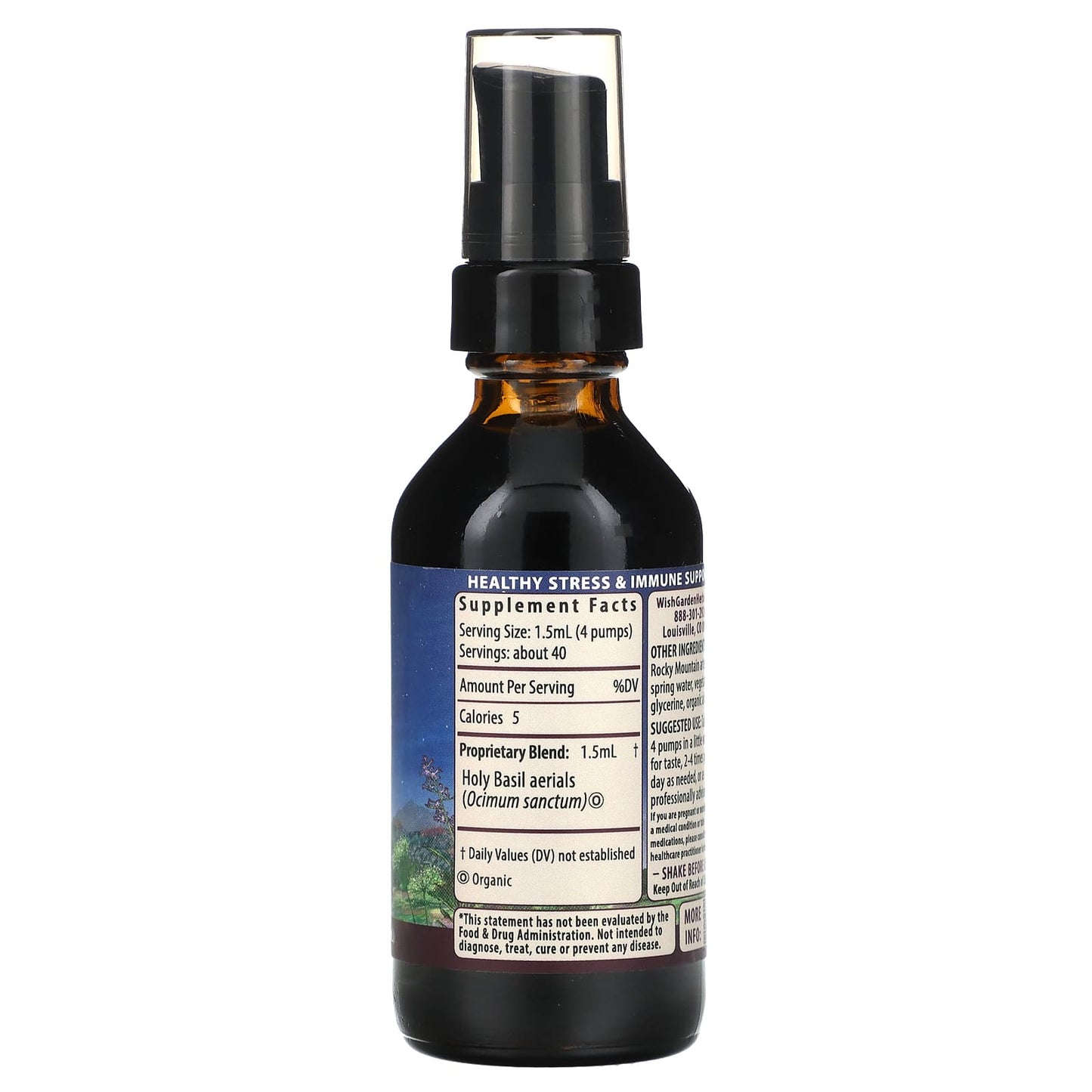 WishGarden Herbs, Holy Basil, 2 fl oz (59 ml) - Image 2