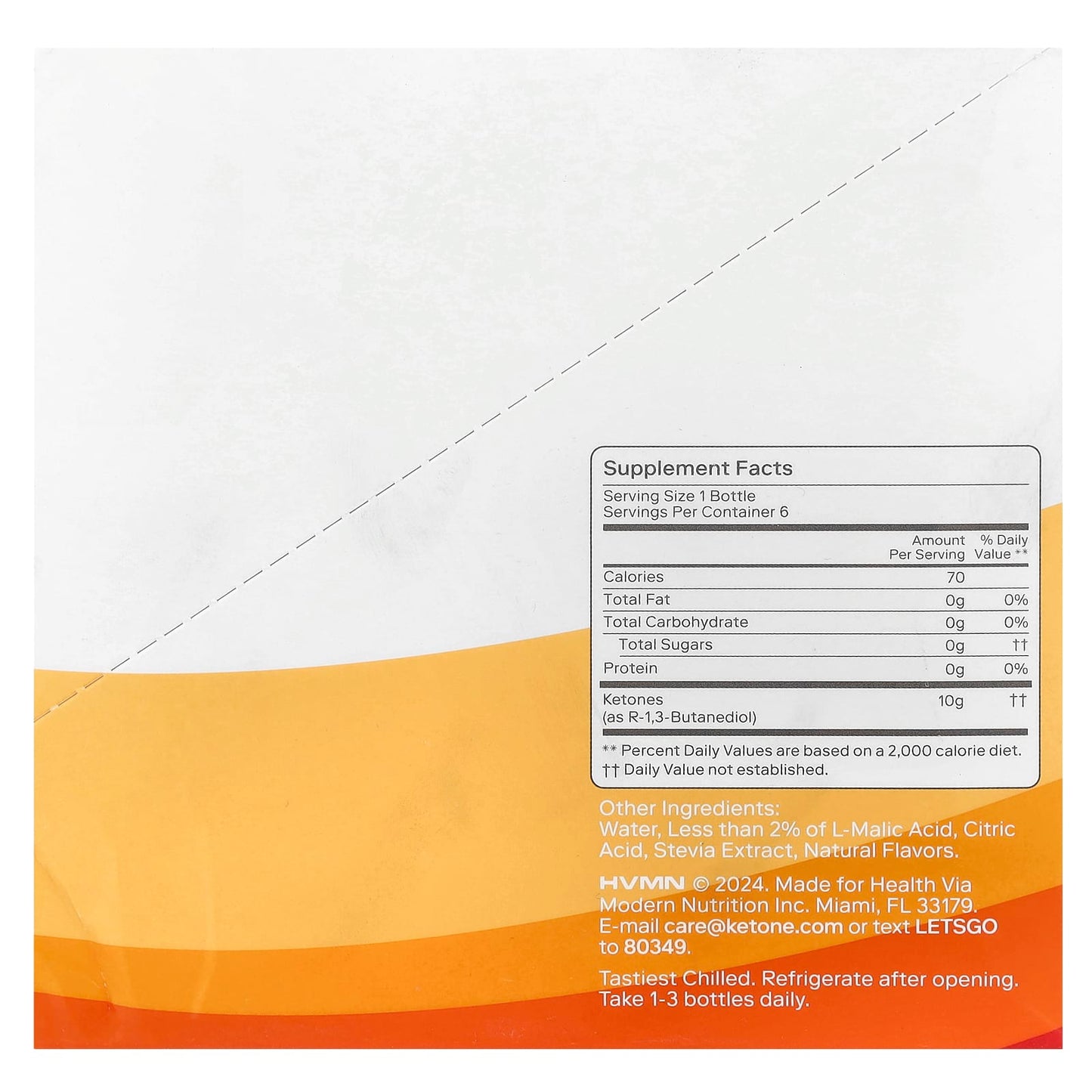 Ketone-IQ, High Performance Energy, Peach, 10 g, 6 Bottles, 2 fl oz (59 ml) Each - Image 2