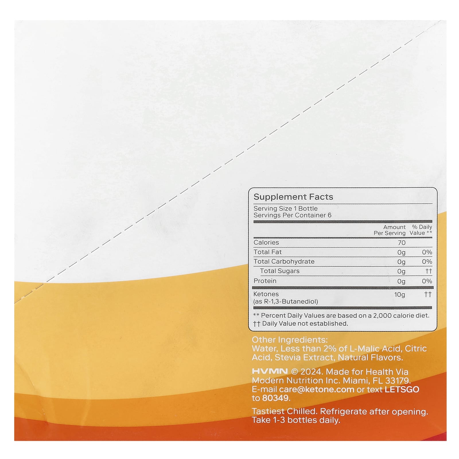 Ketone-IQ, High Performance Energy, Peach, 10 g, 6 Bottles, 2 fl oz (59 ml) Each - Image 2