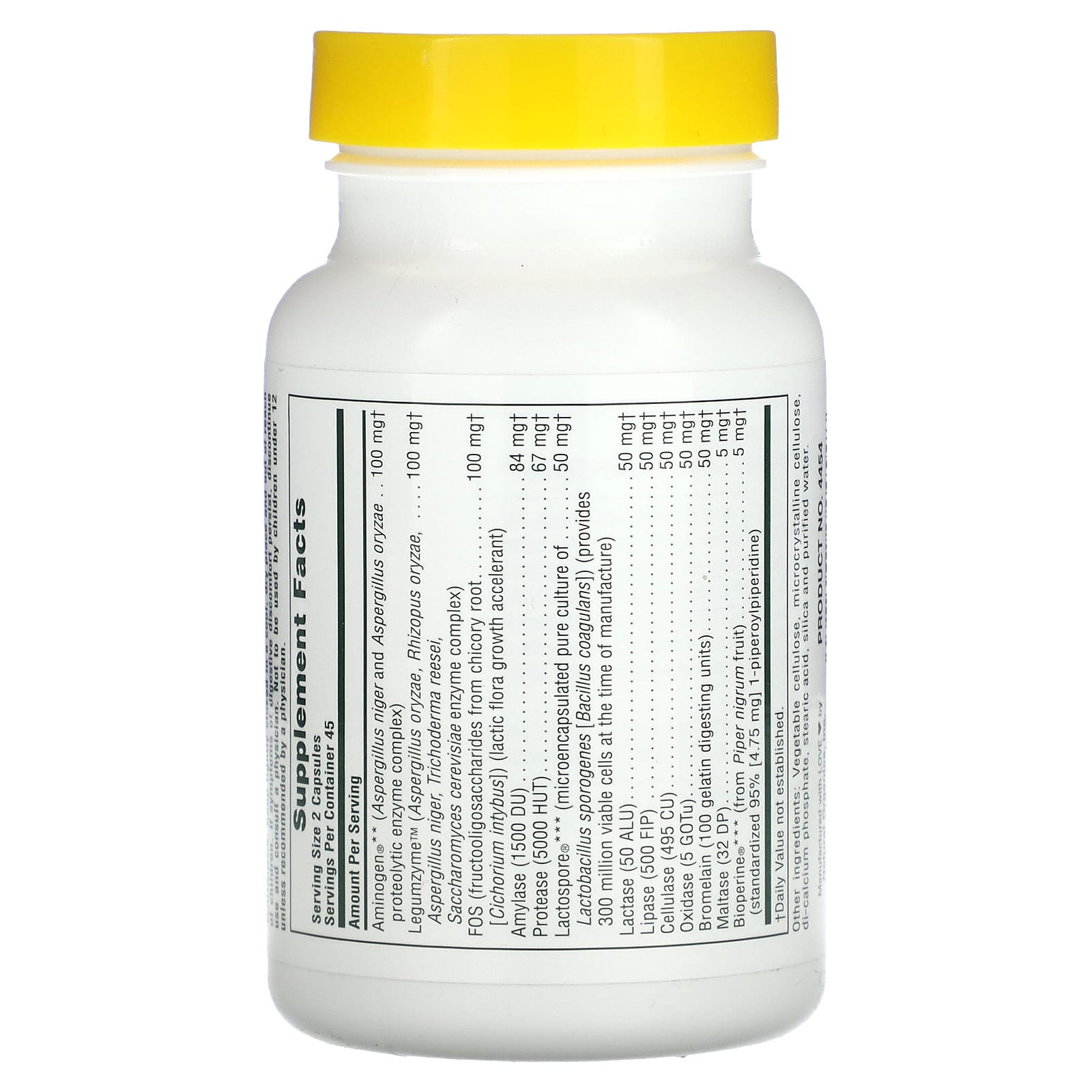 NaturesPlus, Acti-Zyme, Activated Digested Aid, 90 Vegan Capsules - Image 2