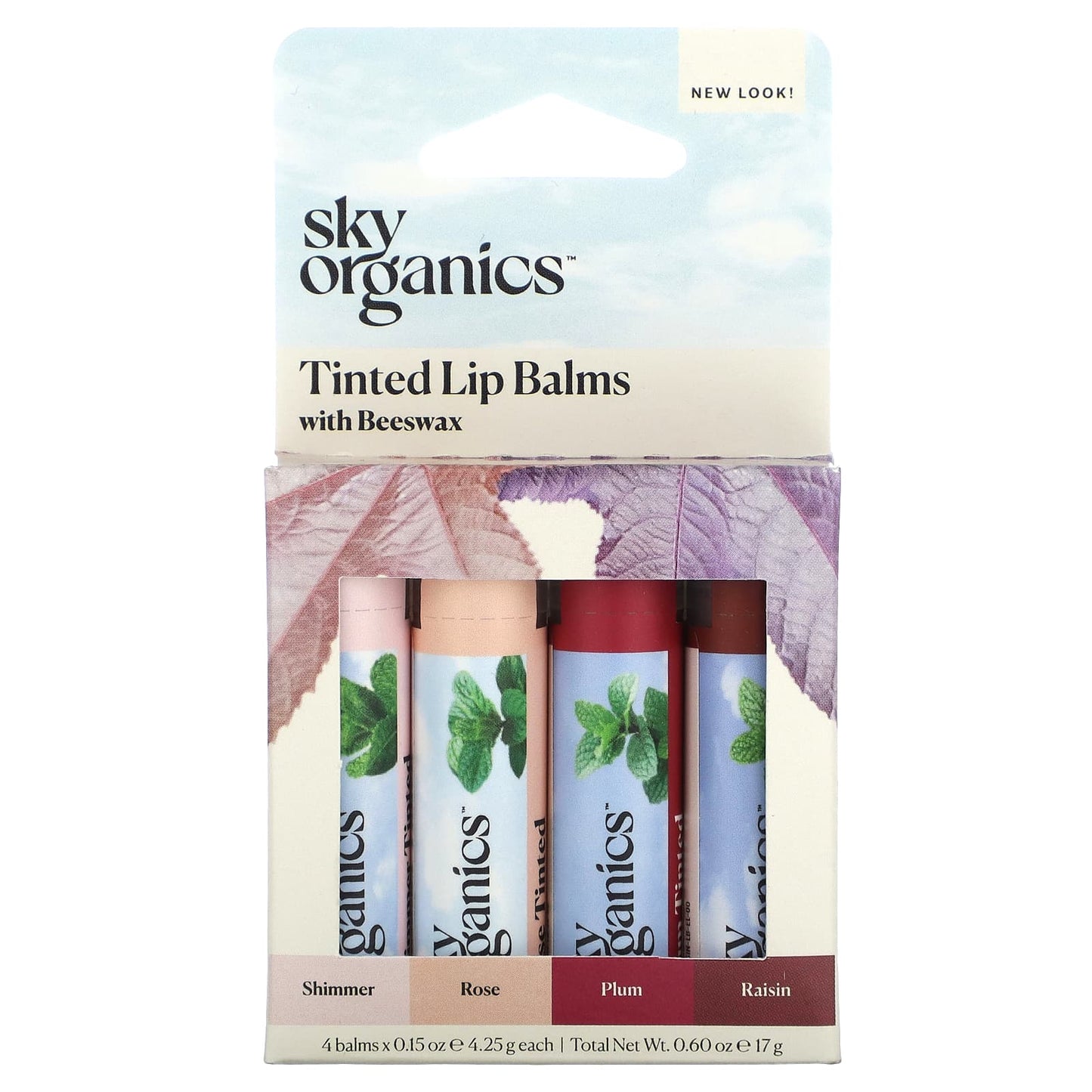 Sky Organics, Tinted Lip Balms with Beeswax, 4 Balms, 0.15 oz (4.25 g) Each - Image 2