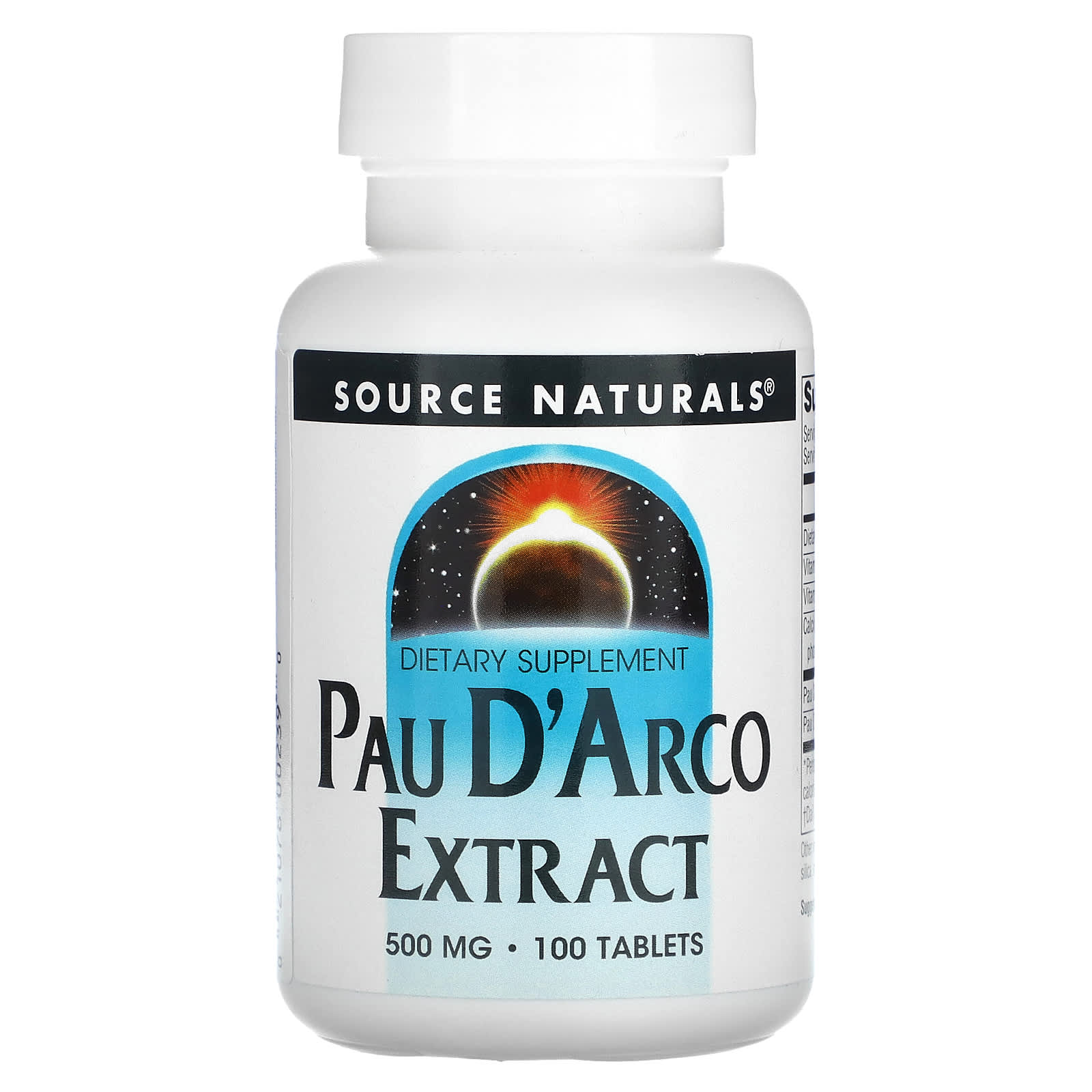Source Naturals, Pau D'Arco Extract, 1,000 mg, 100 Tablets (500 mg per Tablet)