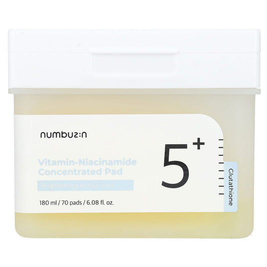 Numbuzin, No.5 Vitamin-Niacinamide Concentrated Pad , 70 Pads, 6.08 fl oz (180 ml) - Image 1