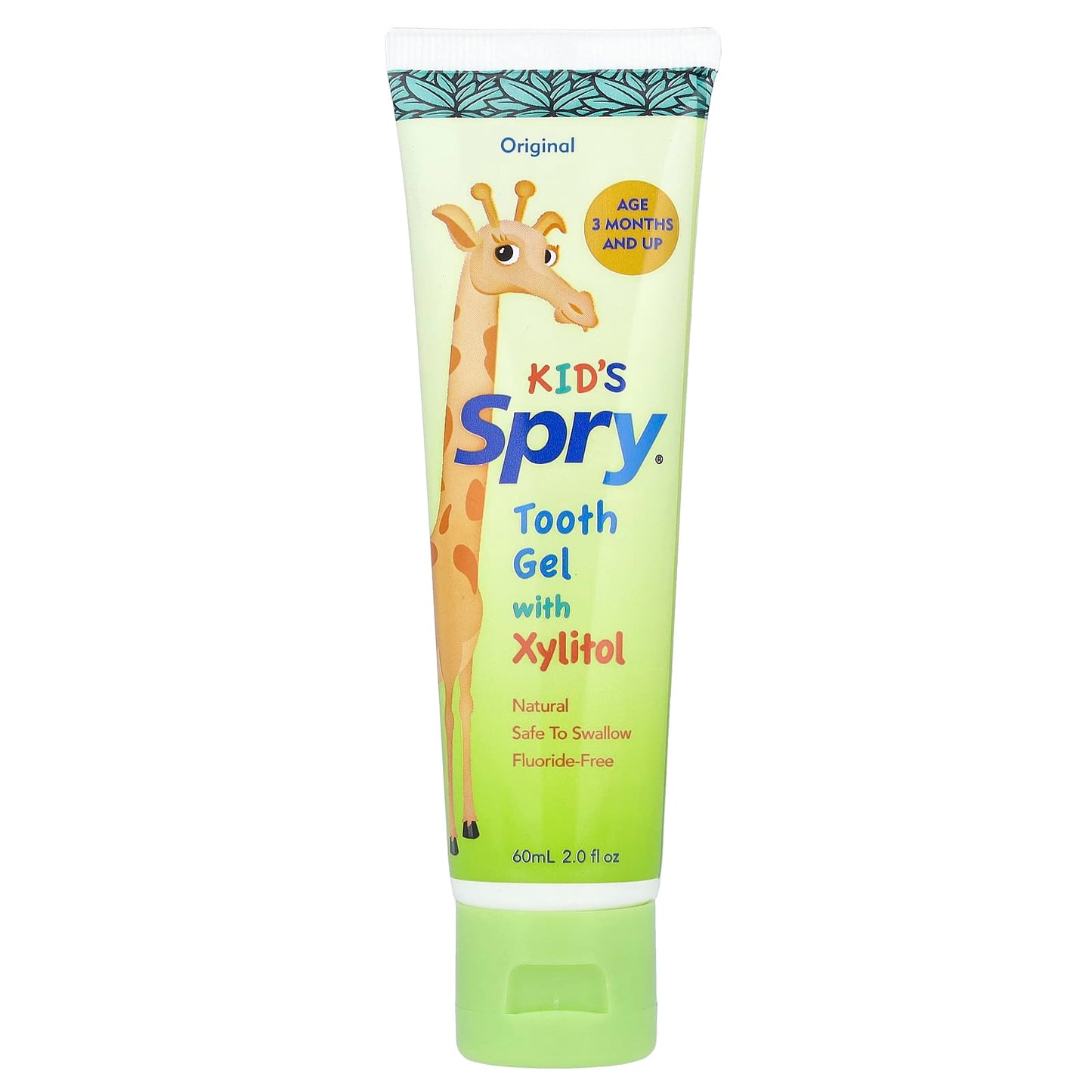 Xlear, Kid's Spry®, Tooth Gel with Xylitol, Age 3 Months and Up , Original, 2 fl oz (60 ml) - Image 1