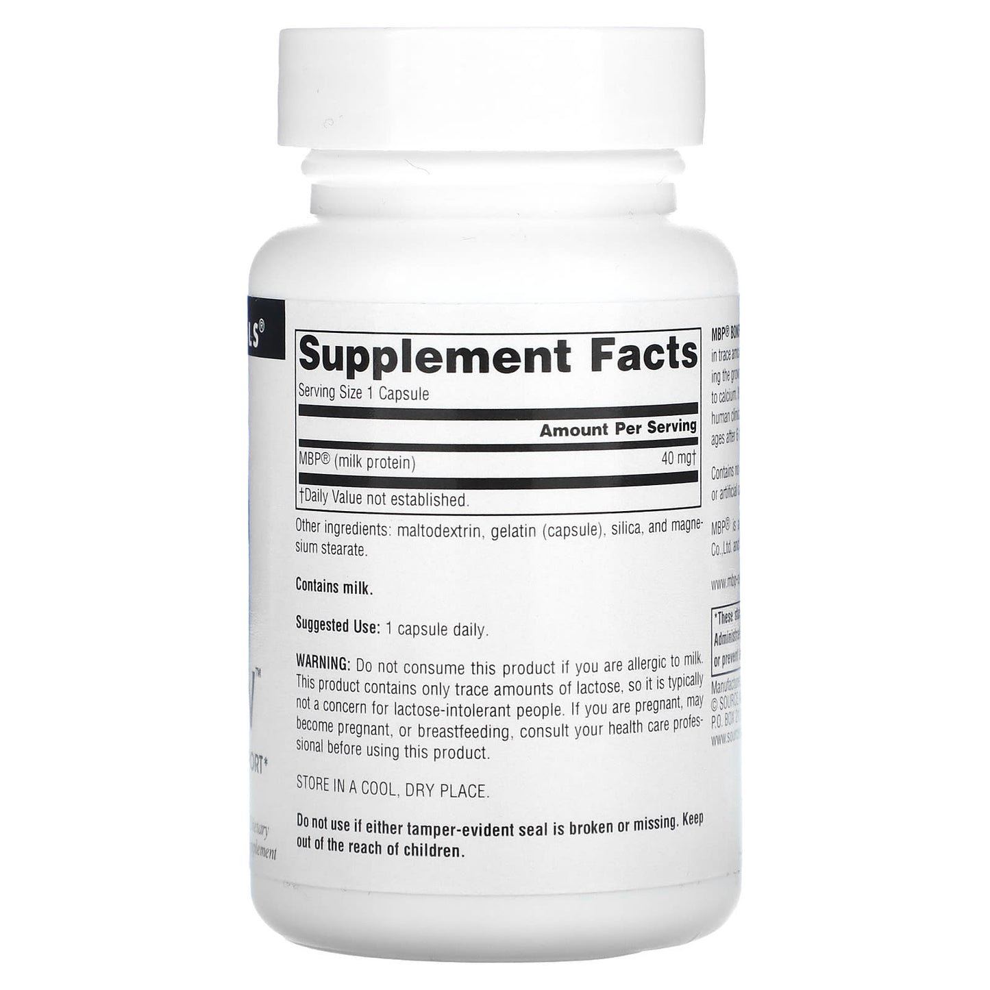 Source Naturals, MBP, Bone Renew, 40 mg, 30 Capsules - Image 2