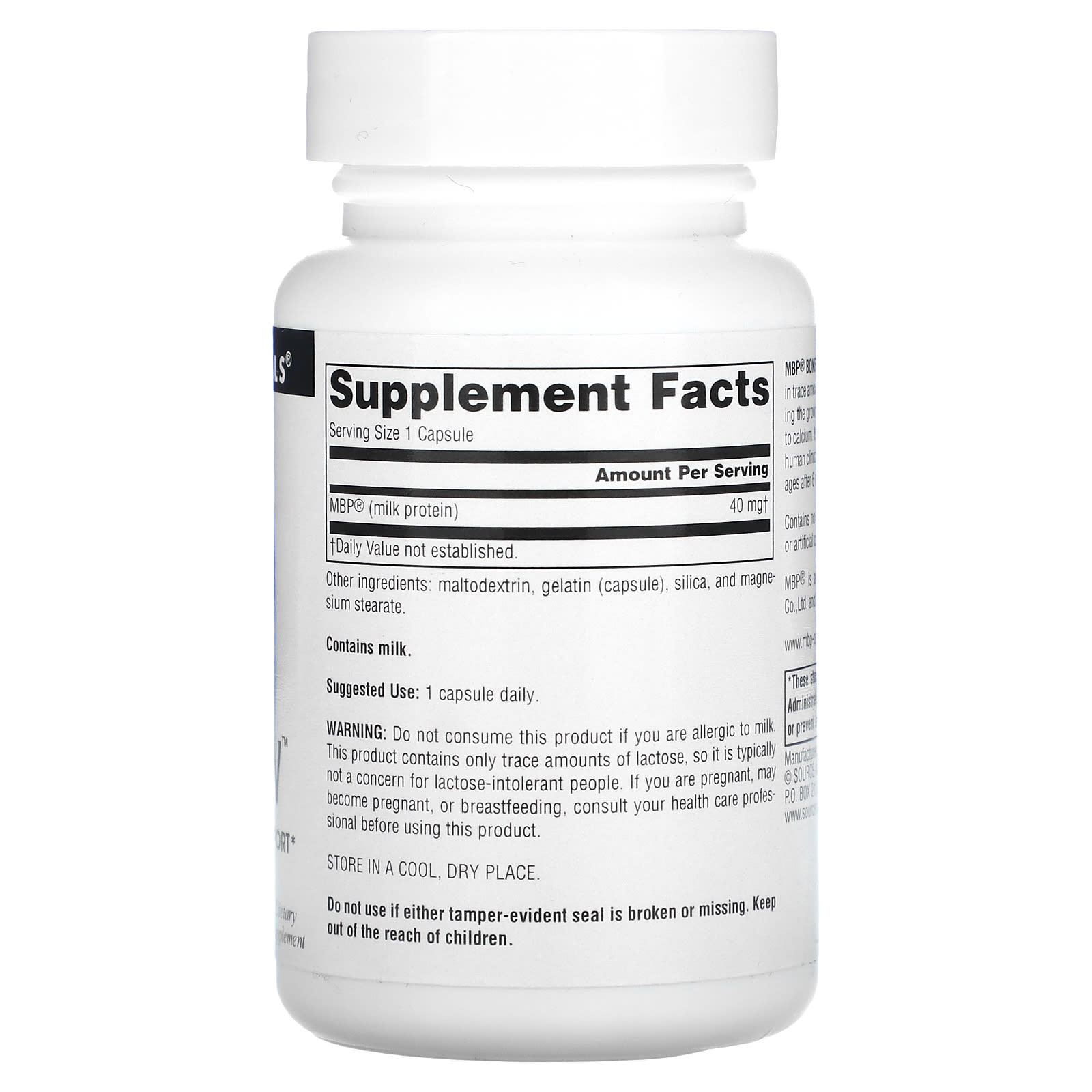 Source Naturals, MBP, Bone Renew, 40 mg, 30 Capsules - Image 2