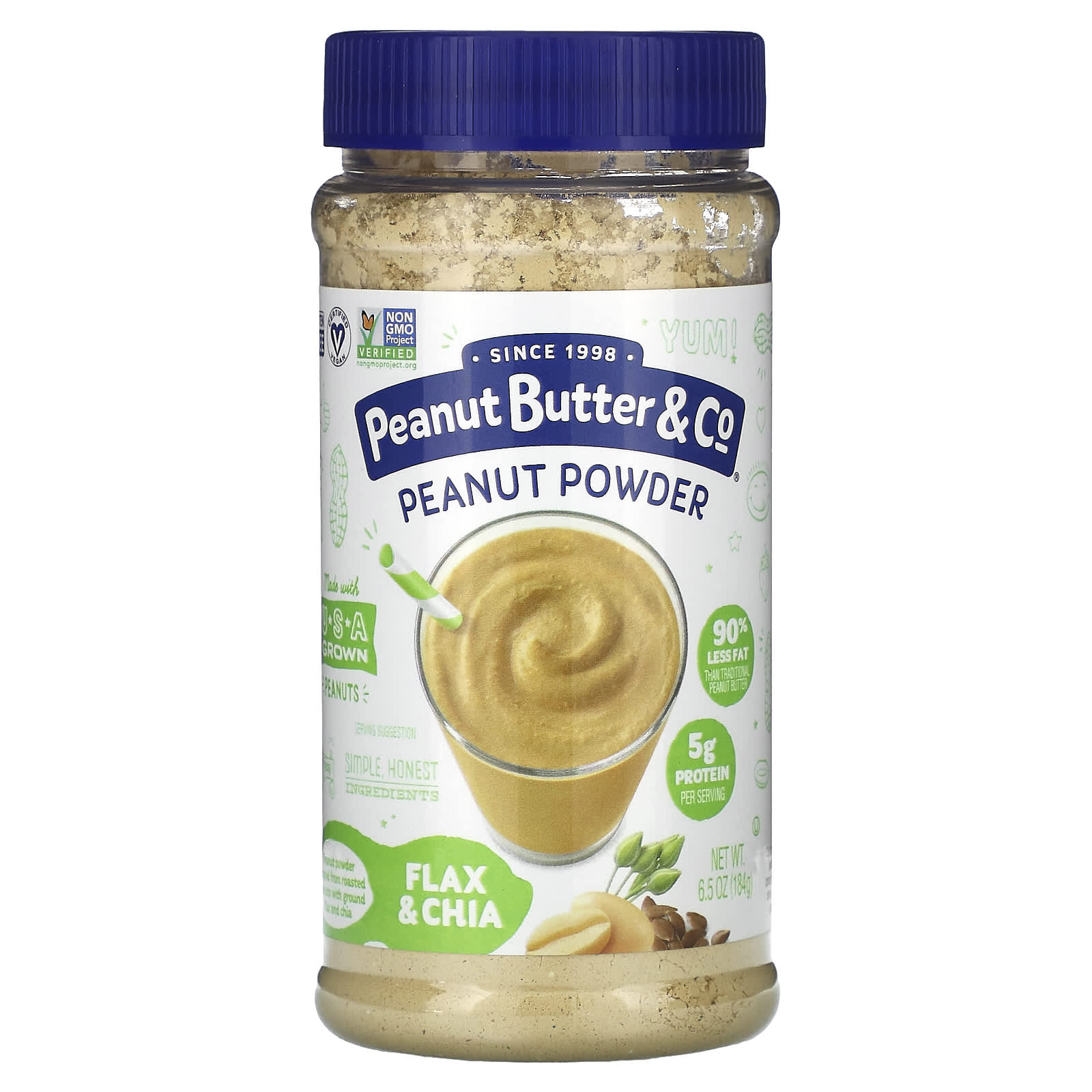 Peanut Butter & Co., Peanut Powder, Flax & Chia, 6.5 oz (184 g) - Image 1