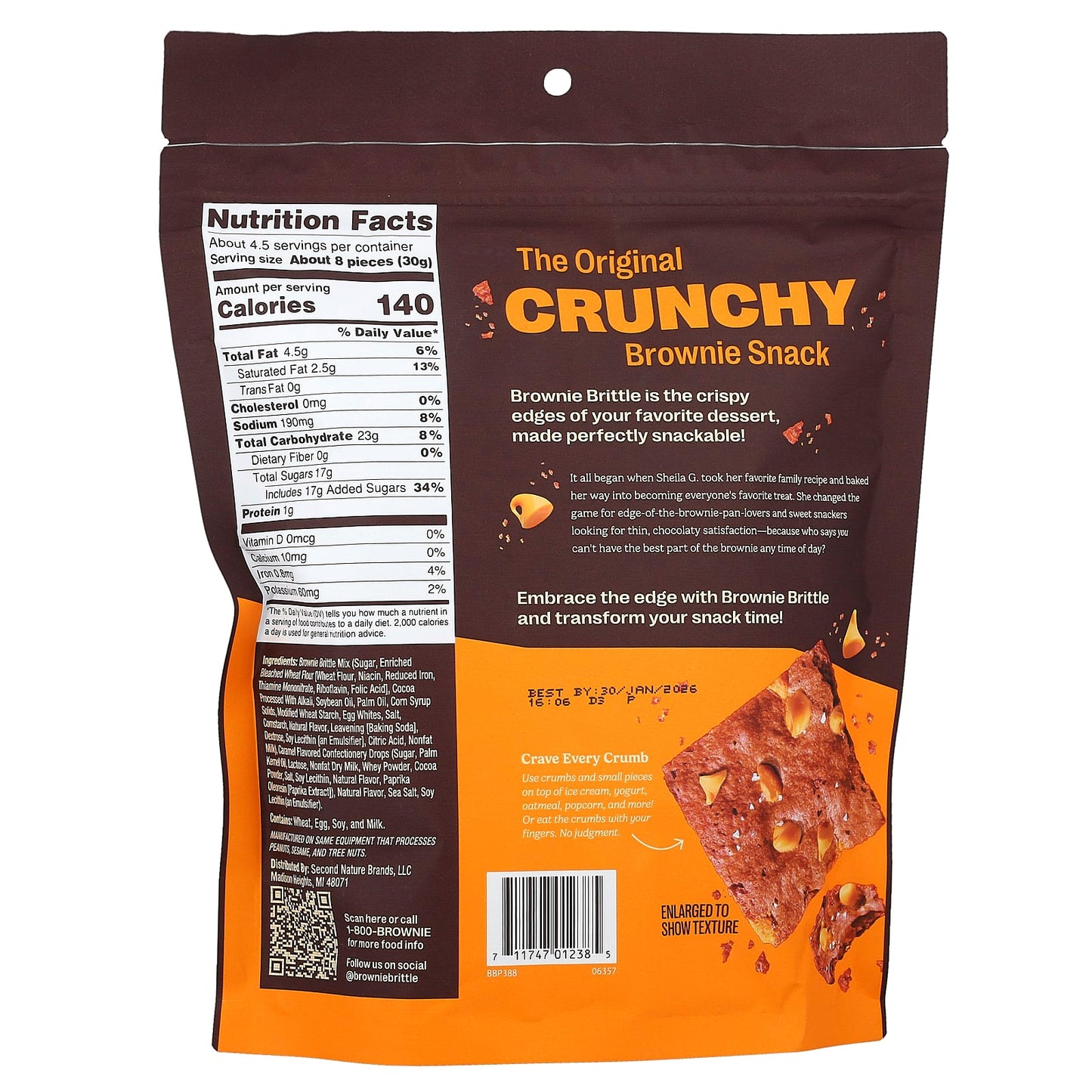 Sheila G's, Brownie Brittle®, Salted Caramel, 5 oz (142 g) - Image 2