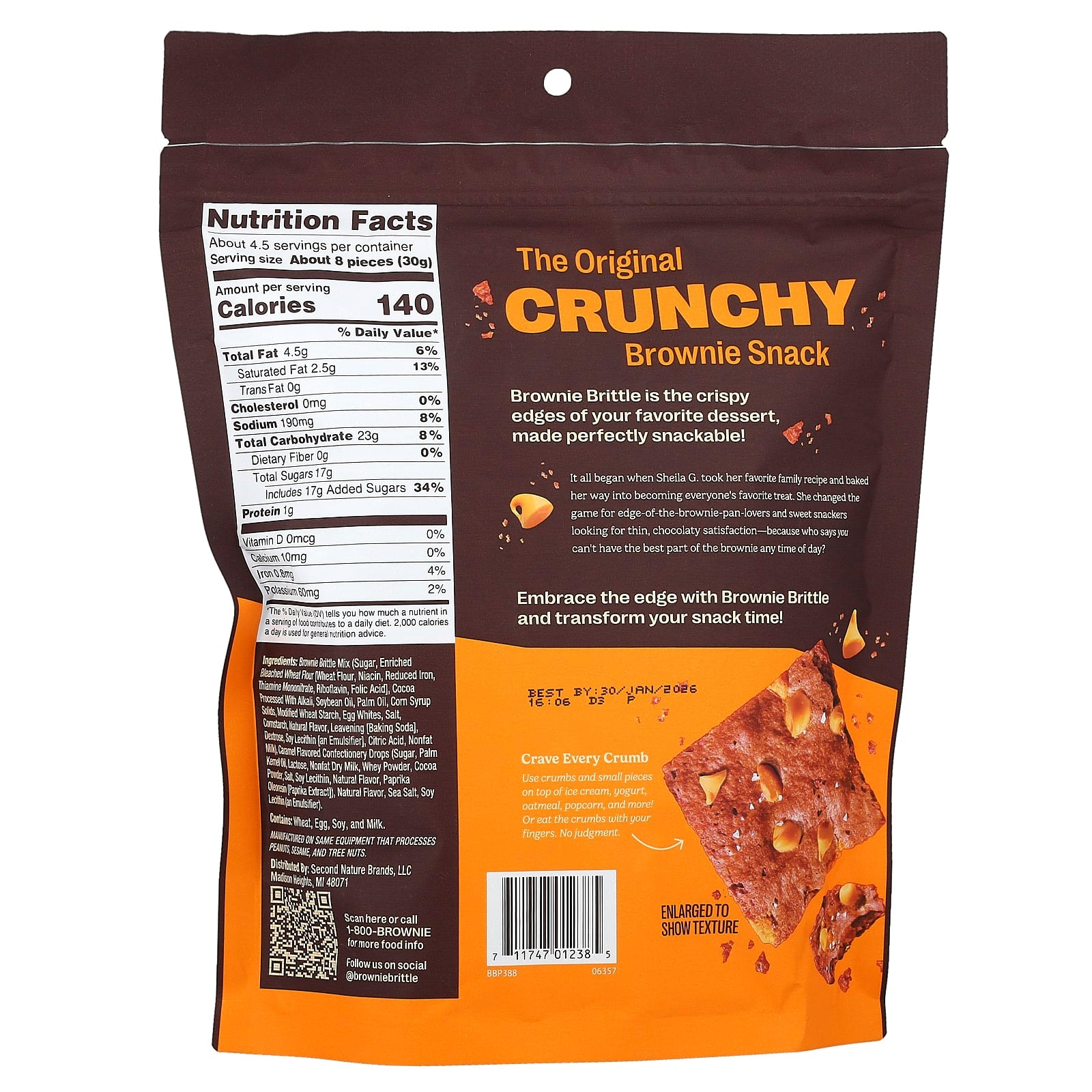 Sheila G's, Brownie Brittle®, Salted Caramel, 5 oz (142 g) - Image 2