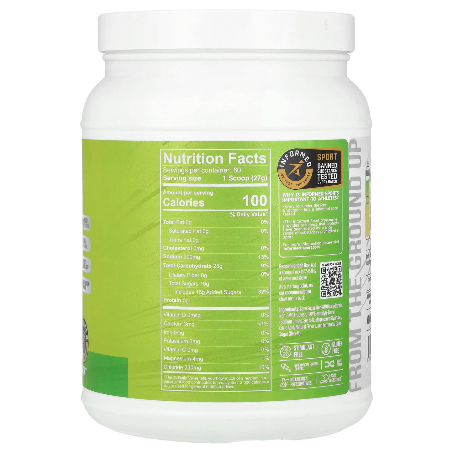 Raw Nutrition, Fuel, Premium Endurance Formula, Lemon Lime, 57.28 oz (1,620 g) - Image 2