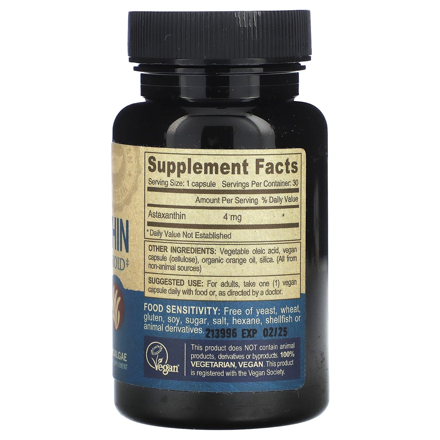 Vegan Astaxanthin Supplement by Deva - 30 Capsules, 4mg - Image 2